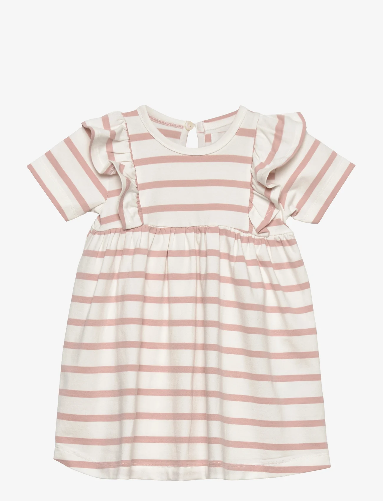 Creamie - Dress Stripe - short-sleeved casual dresses - rose smoke - 0
