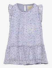 Creamie - Dress Flower Dobby - short-sleeved casual dresses - xenon blue - 0