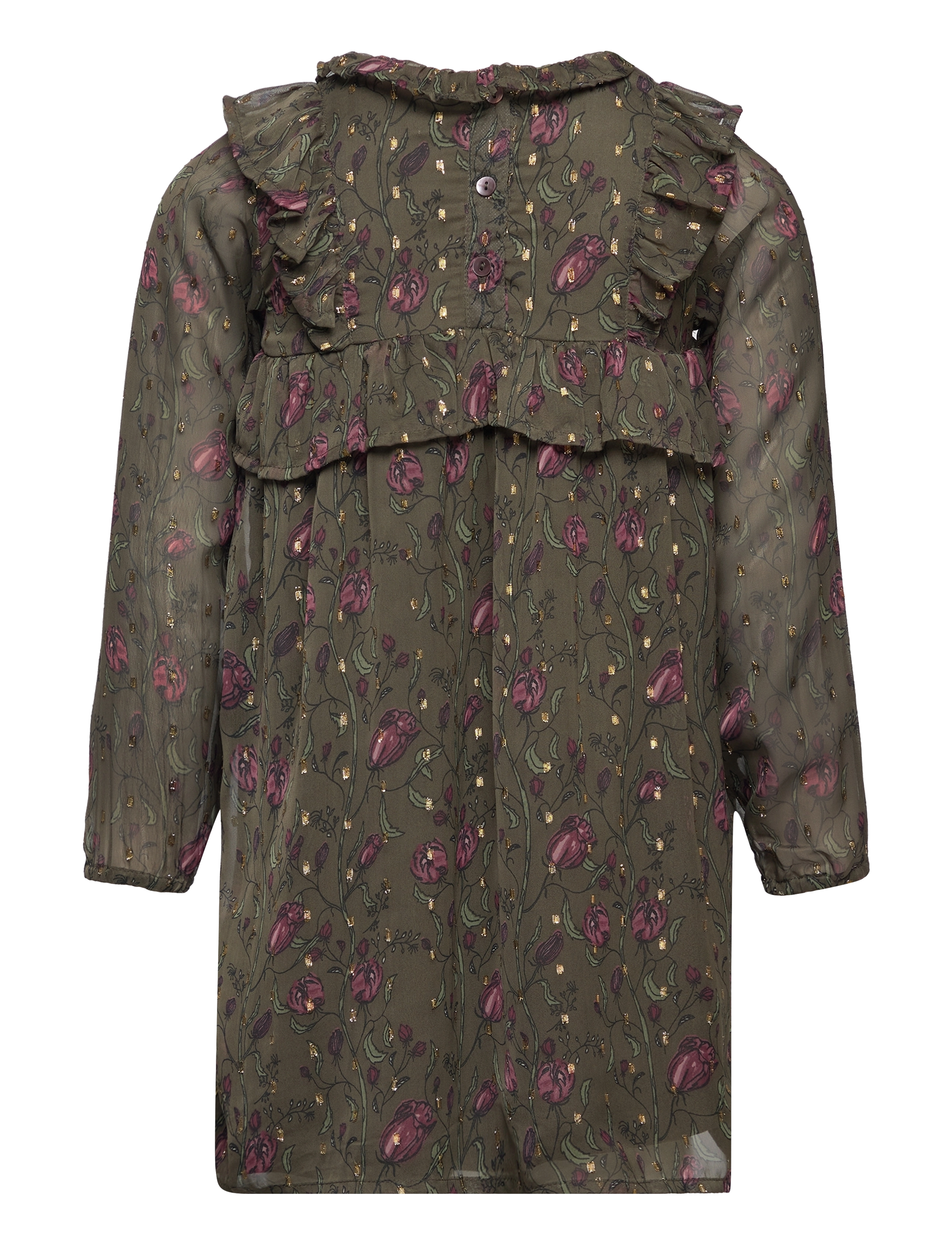 Creamie - Dress Flower Dot - olive night - 1