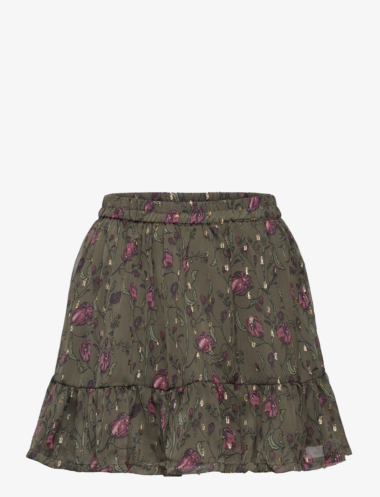 Creamie - Skirt Flower Dot - korte nederdele - olive night - 0