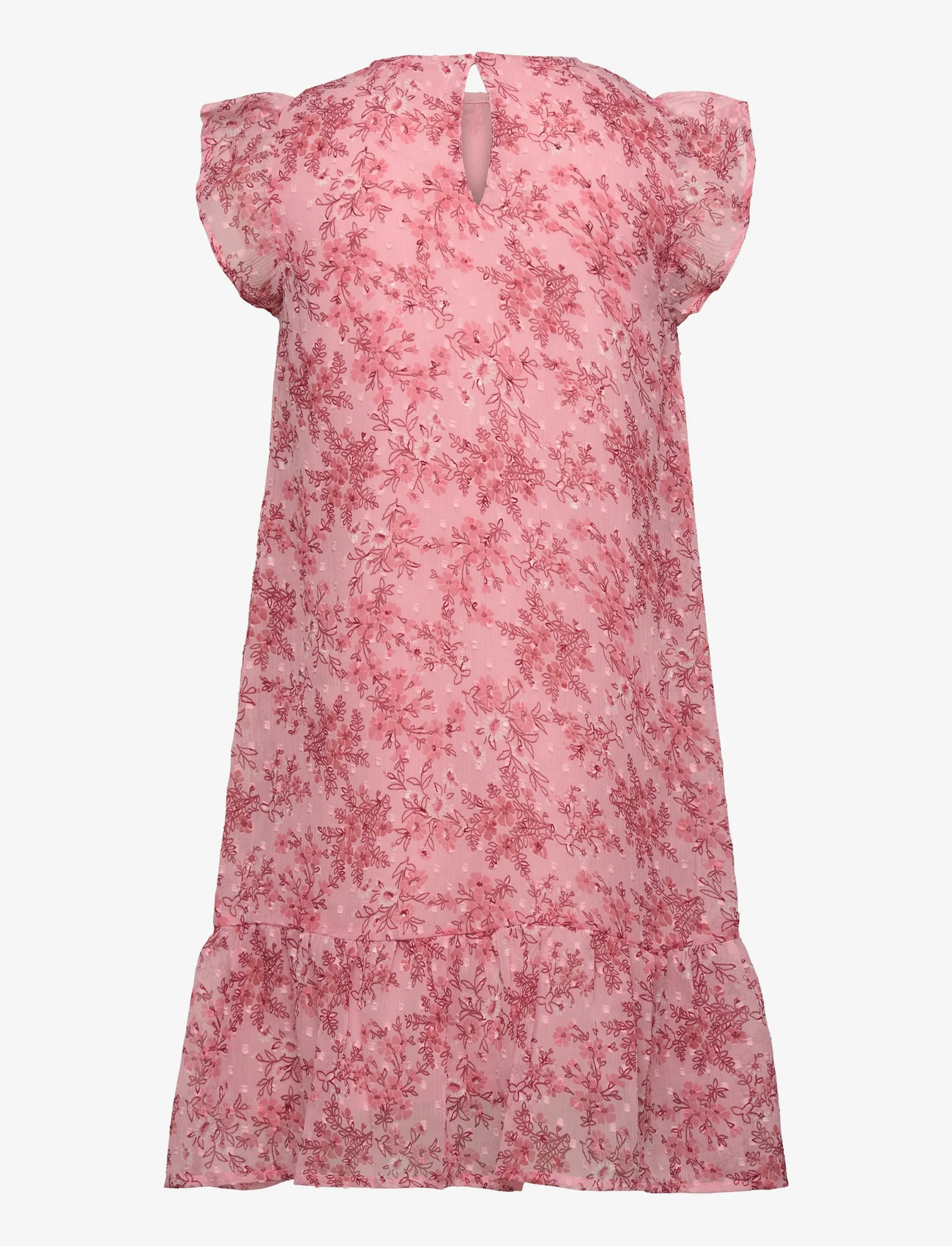 Creamie - Dress Flower Dobby - sleeveless casual dresses - peachskin - 1