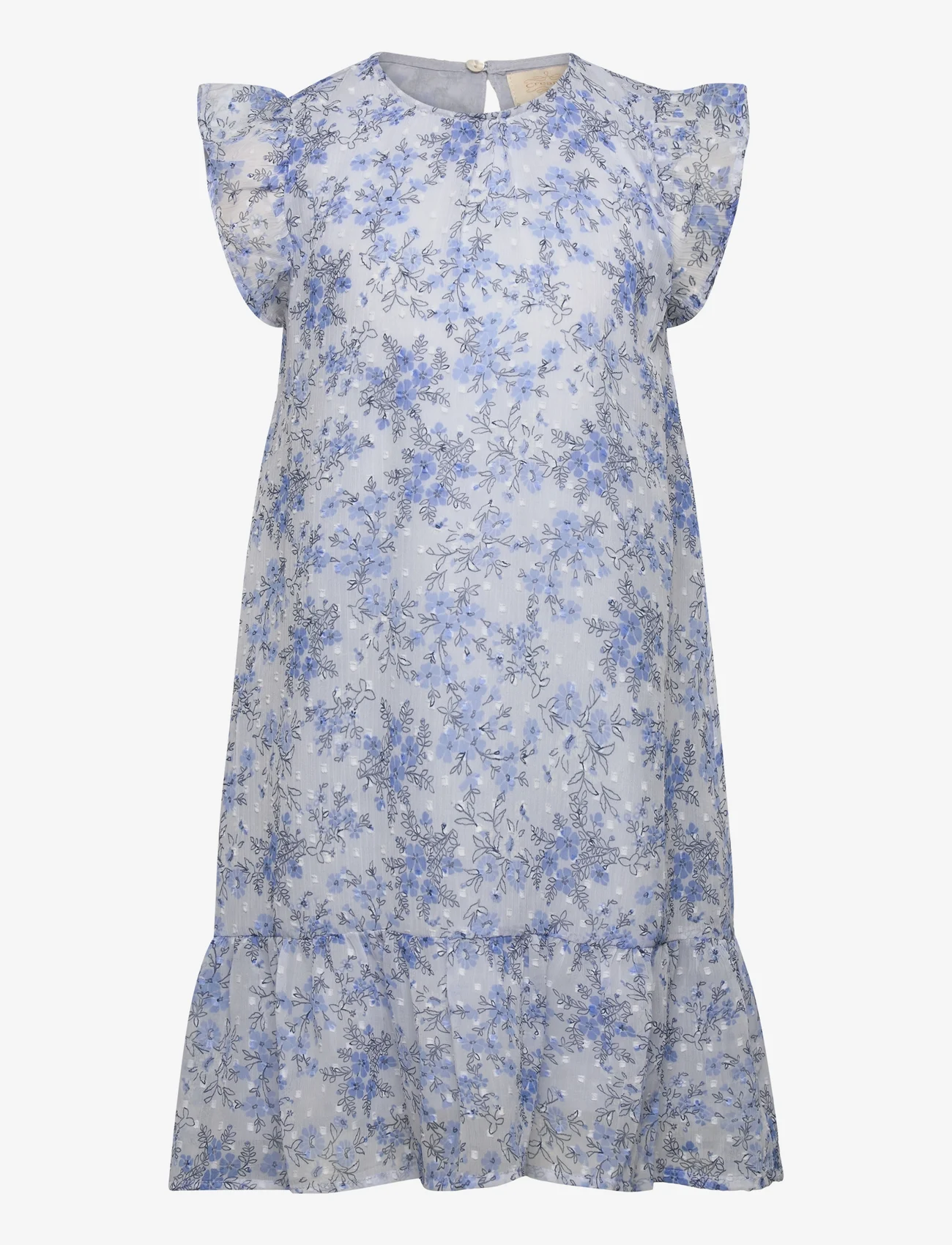 Creamie - Dress Flower Dobby - sleeveless casual dresses - xenon blue - 0