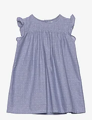 Creamie - Dress Chambray Dot - laisvalaikio suknelės be rankovių - blue denim - 0