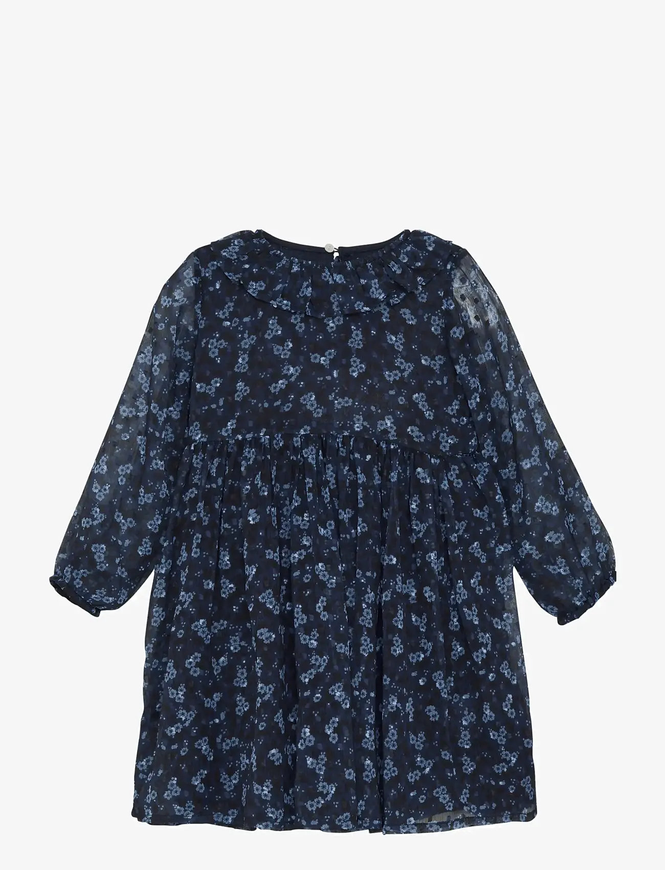 Creamie - Dress Flower Dobby - langärmelige freizeitkleider - bel air blue - 1