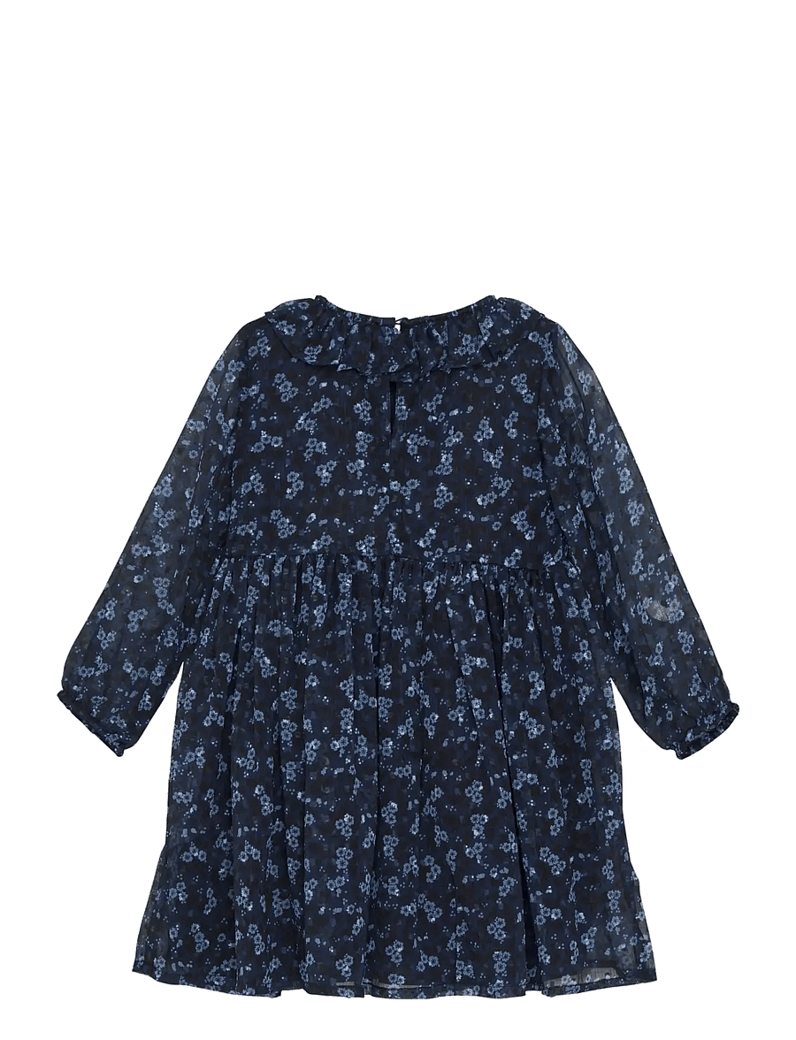 Creamie - Dress Flower Dobby - langärmelige freizeitkleider - bel air blue - 2