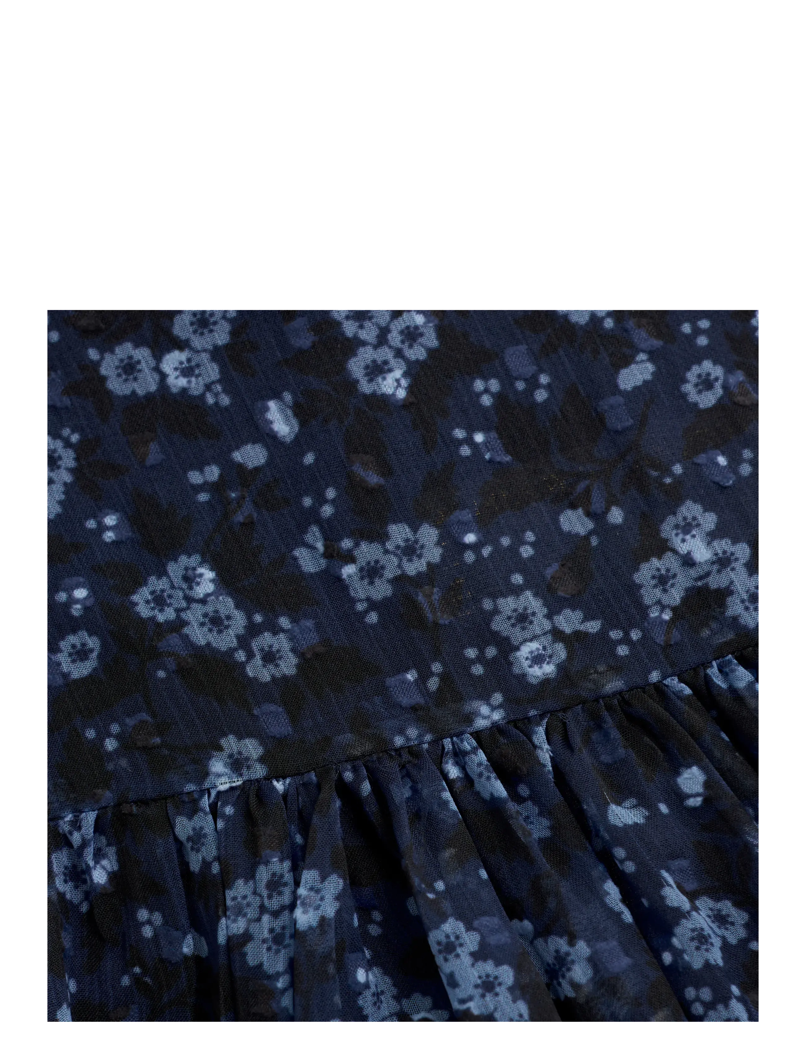 Creamie - Dress Flower Dobby - langärmelige freizeitkleider - bel air blue - 3