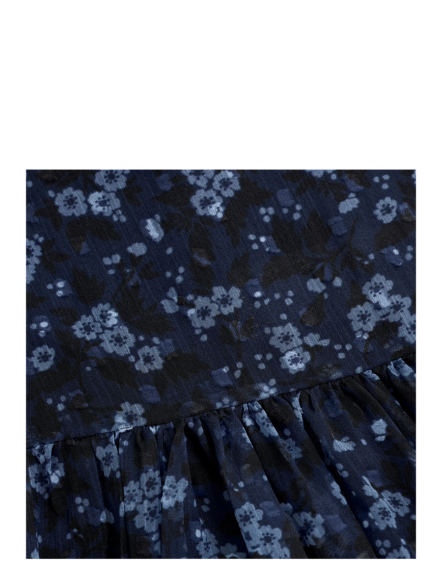 Creamie - Dress Flower Dobby - langärmelige freizeitkleider - bel air blue - 3