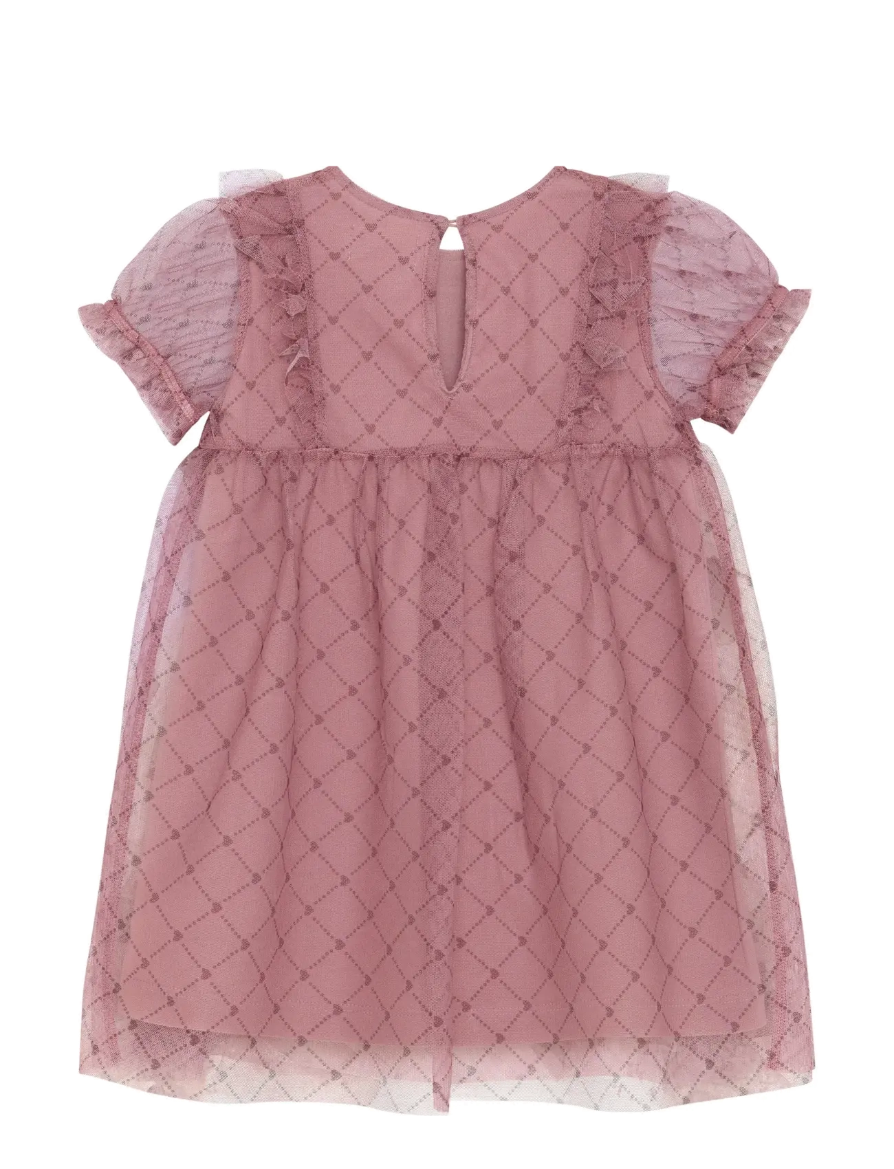 Creamie - Dress Heart Mesh - ikdienas kleitas ar īsām piedurknēm - woodrose - 1