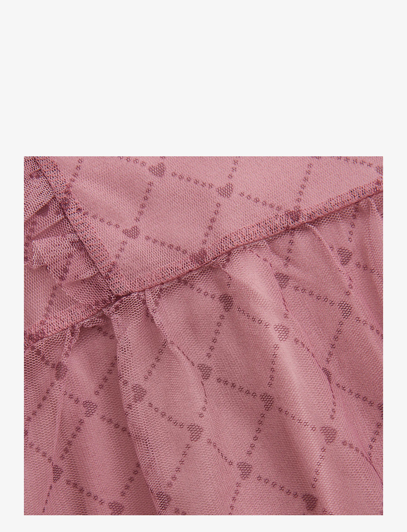 Creamie - Dress Heart Mesh - kurzärmelige freizeitkleider - woodrose - 2