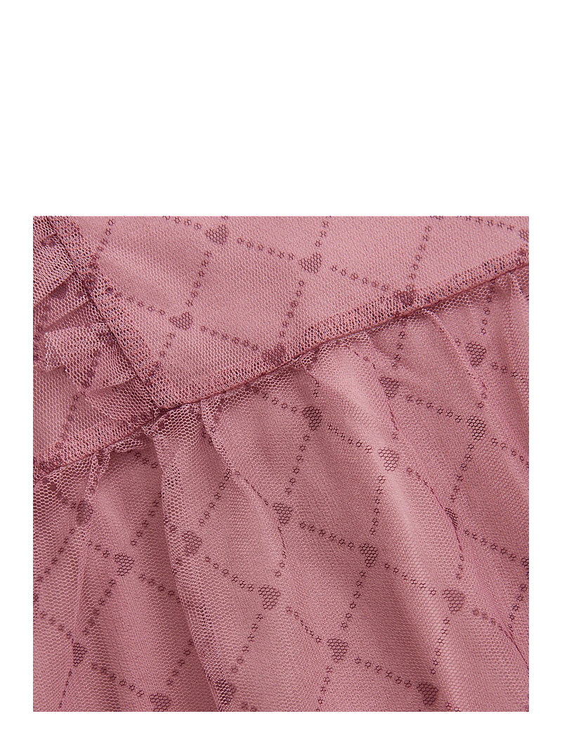 Creamie - Dress Heart Mesh - kurzärmelige freizeitkleider - woodrose - 2