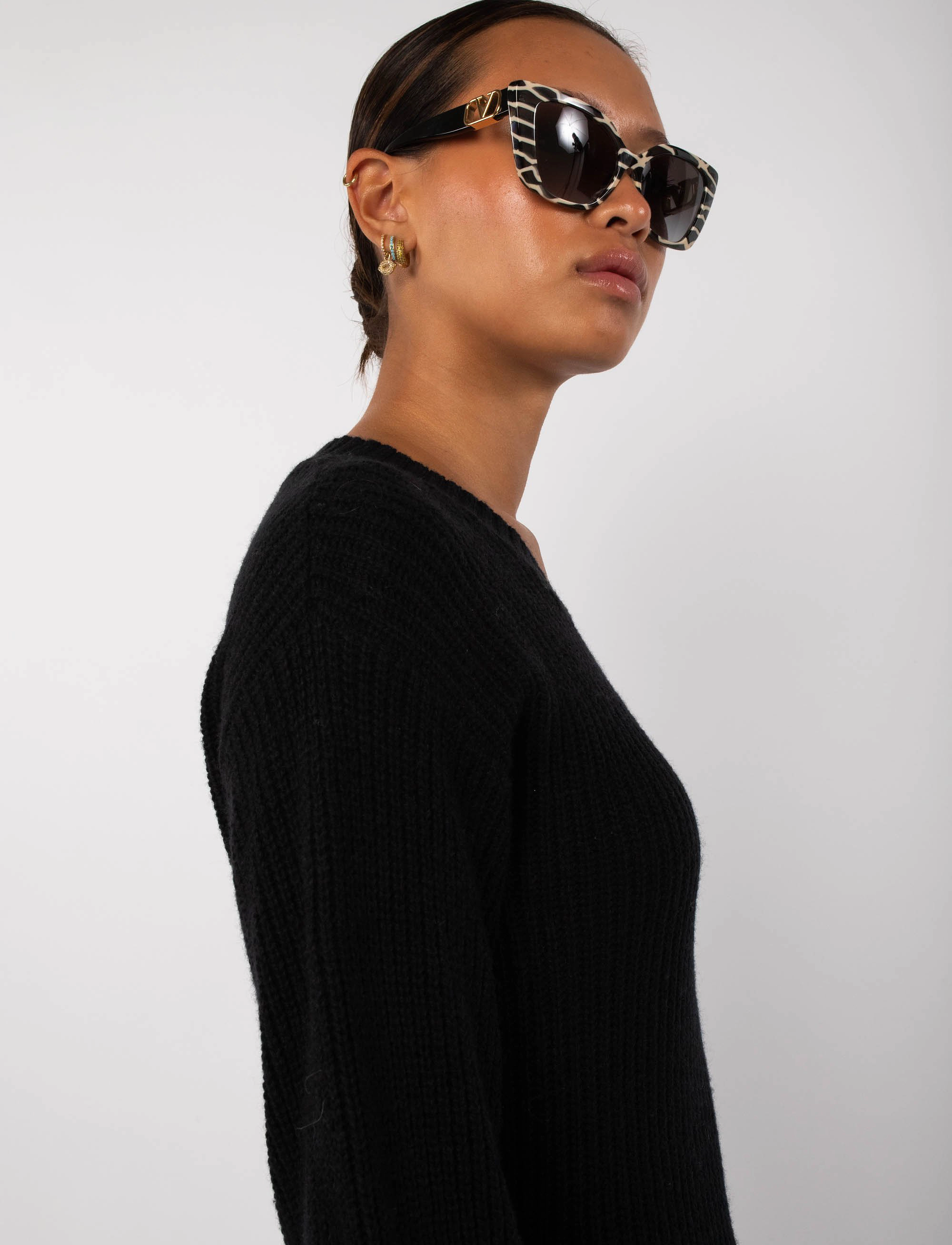 Creative Collective - Evelyn Knit Dress - strikkjoler - black - 4