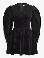 Isabella Corduroy Dress - BLACK