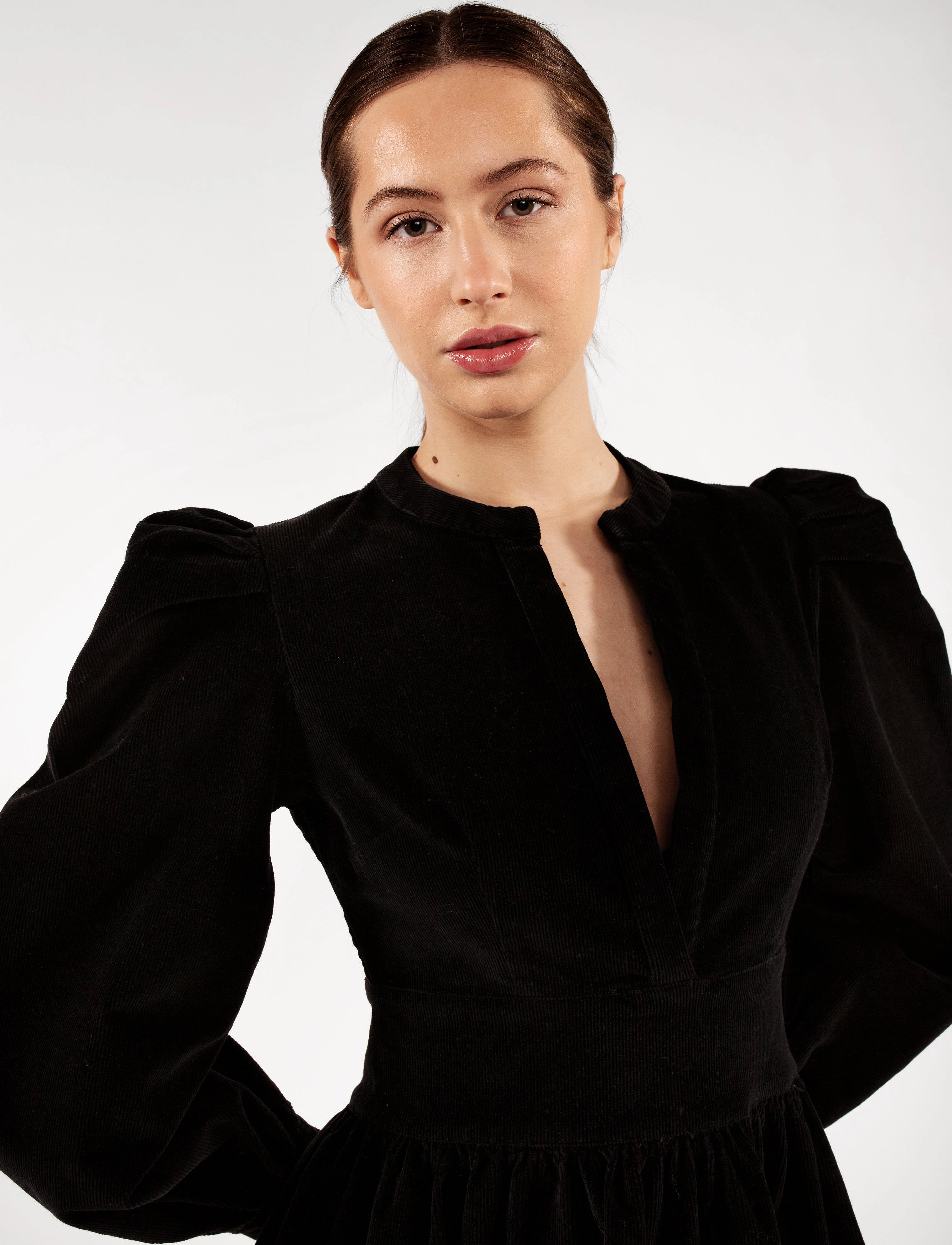 Creative Collective - Isabella Corduroy Dress - black - 4