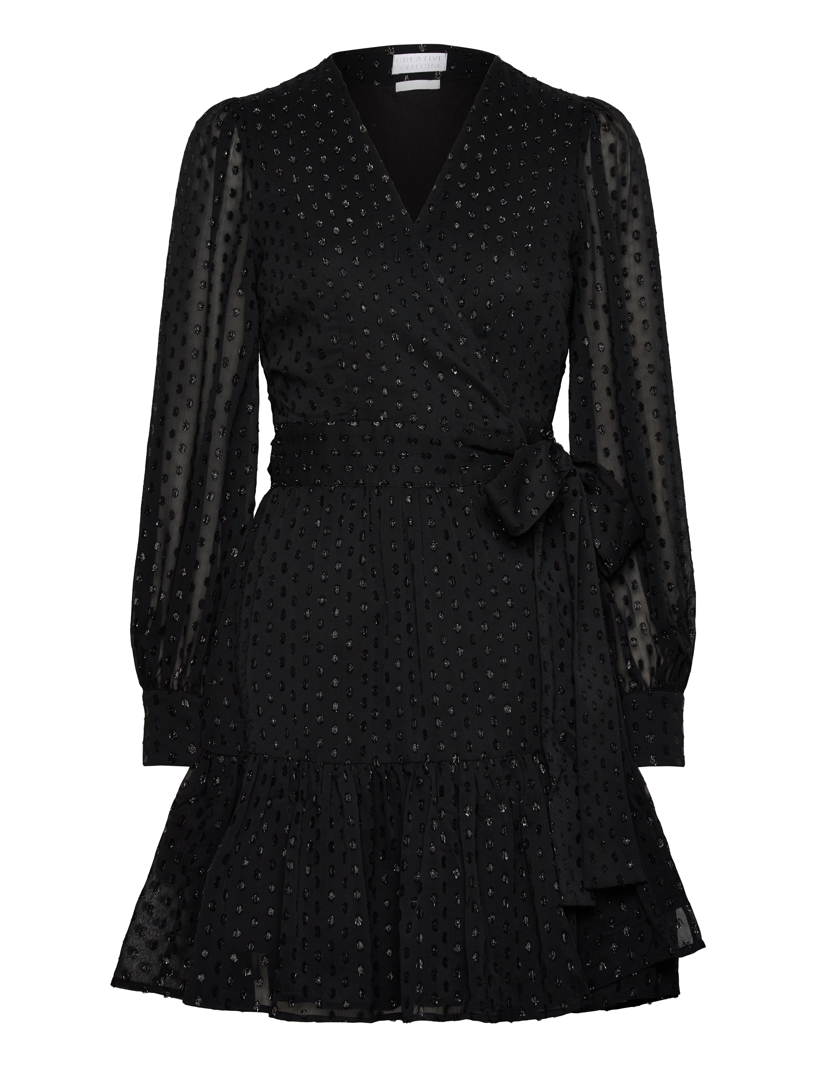 CREATIVE COLLECTIVE Synne Wrap Kleid Schwarz - 38 - Damen