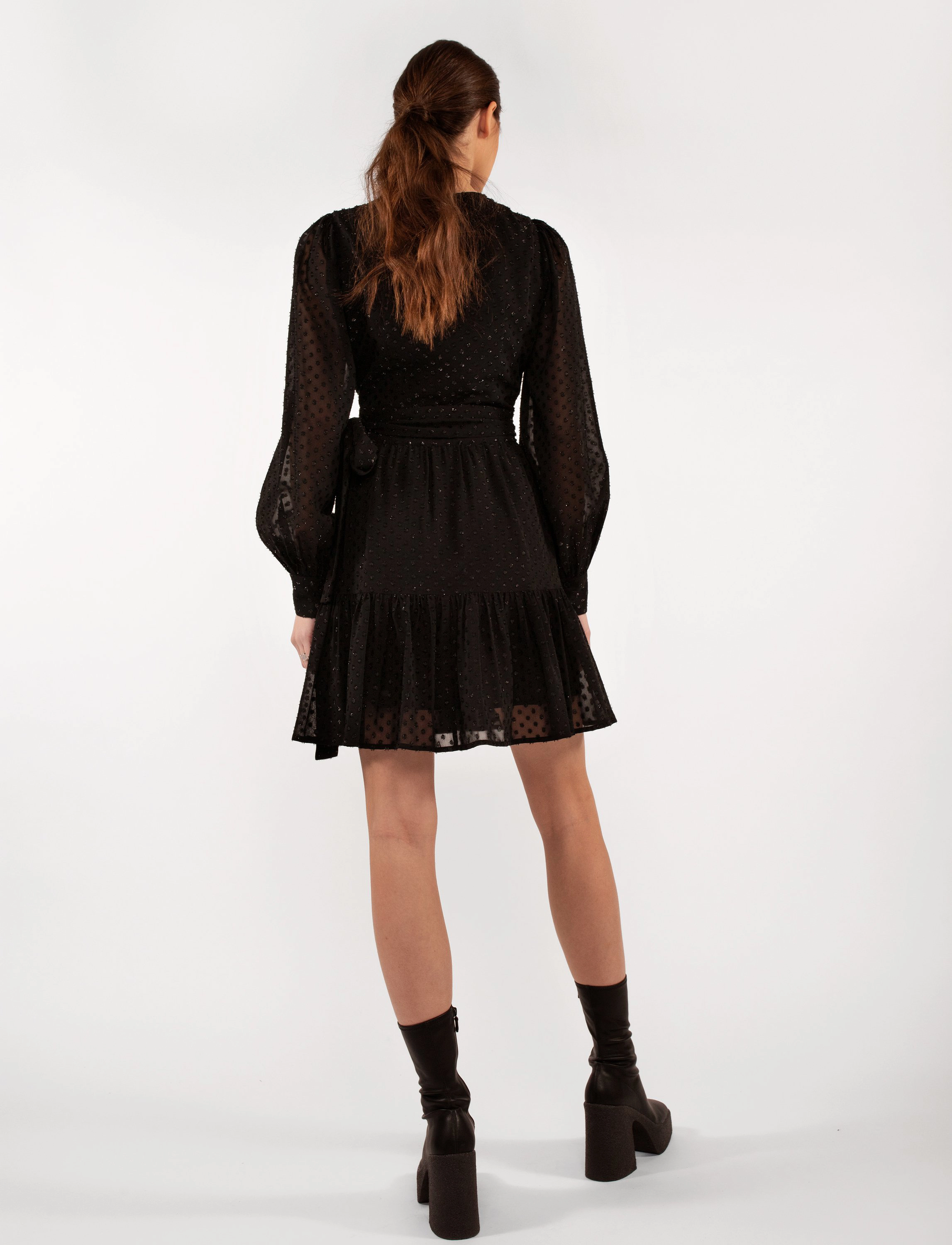 Creative Collective - Synne Wrap Dress - kurze kleider - black - 3