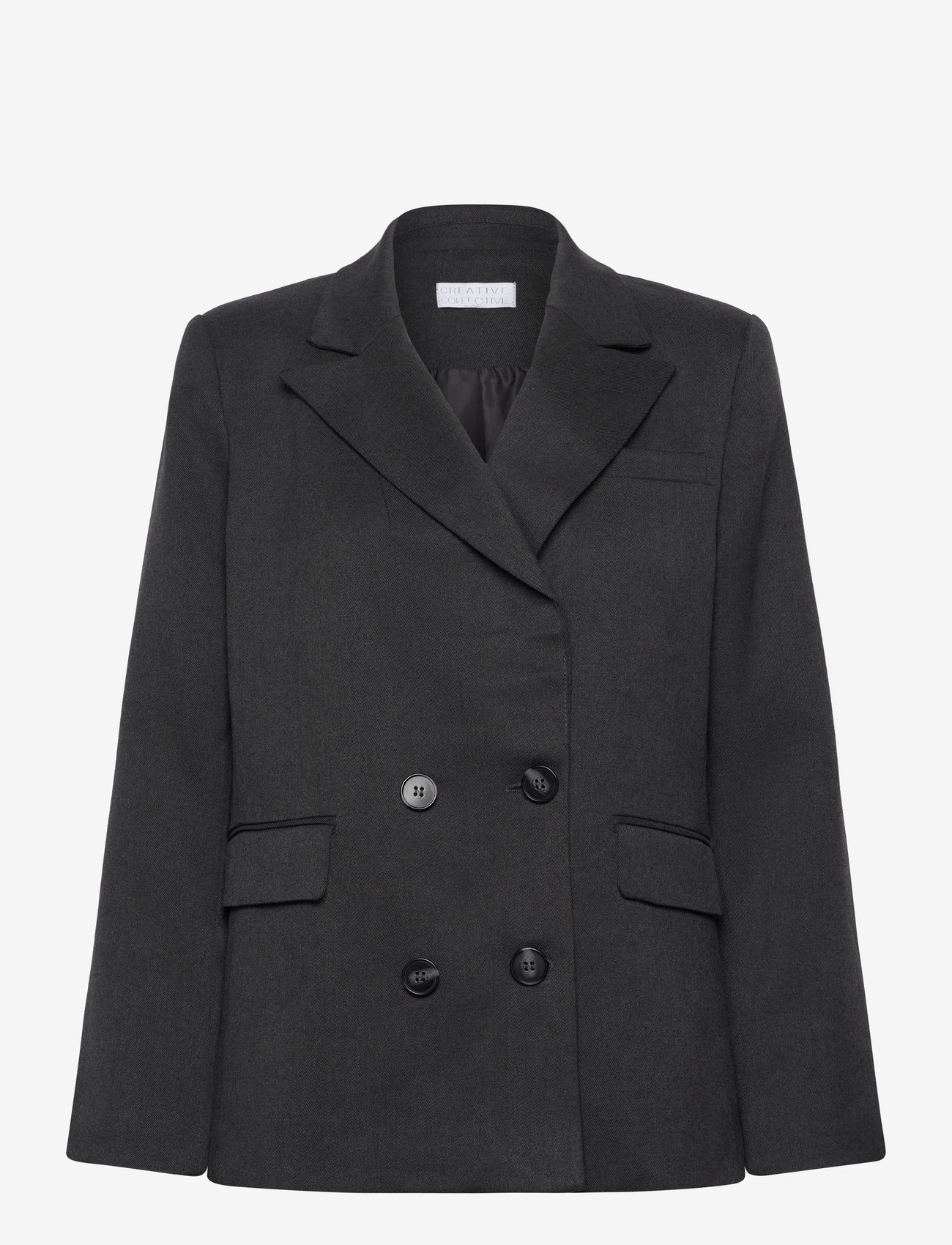 Creative Collective - Lily Blazer - kahes joones nööpidega bleiserid - dark gray - 0