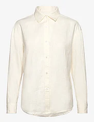Creative Collective - Agnes oversized Linen Shirt - pellavakauluspaidat - white - 0