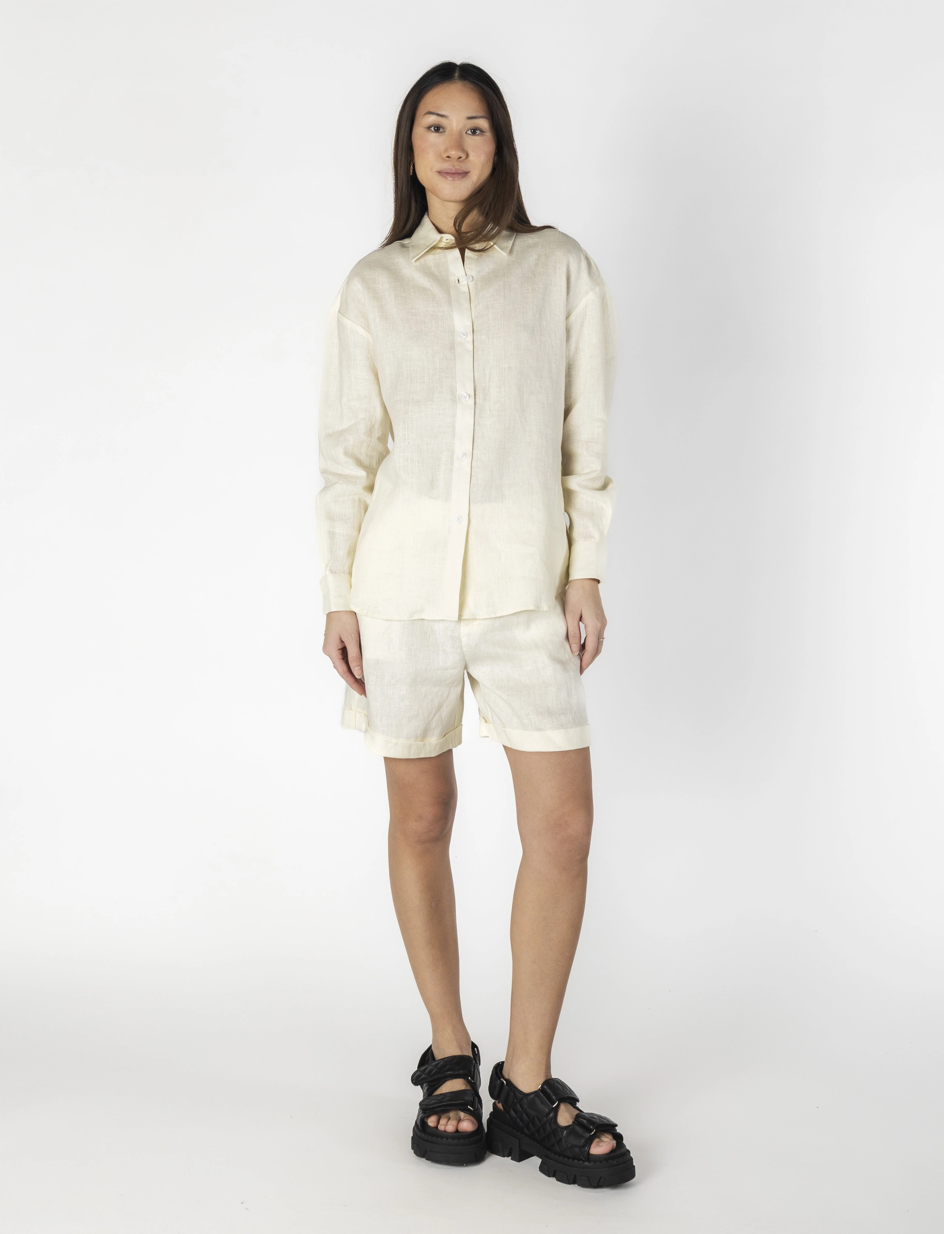 Creative Collective - Agnes oversized Linen Shirt - white - 3
