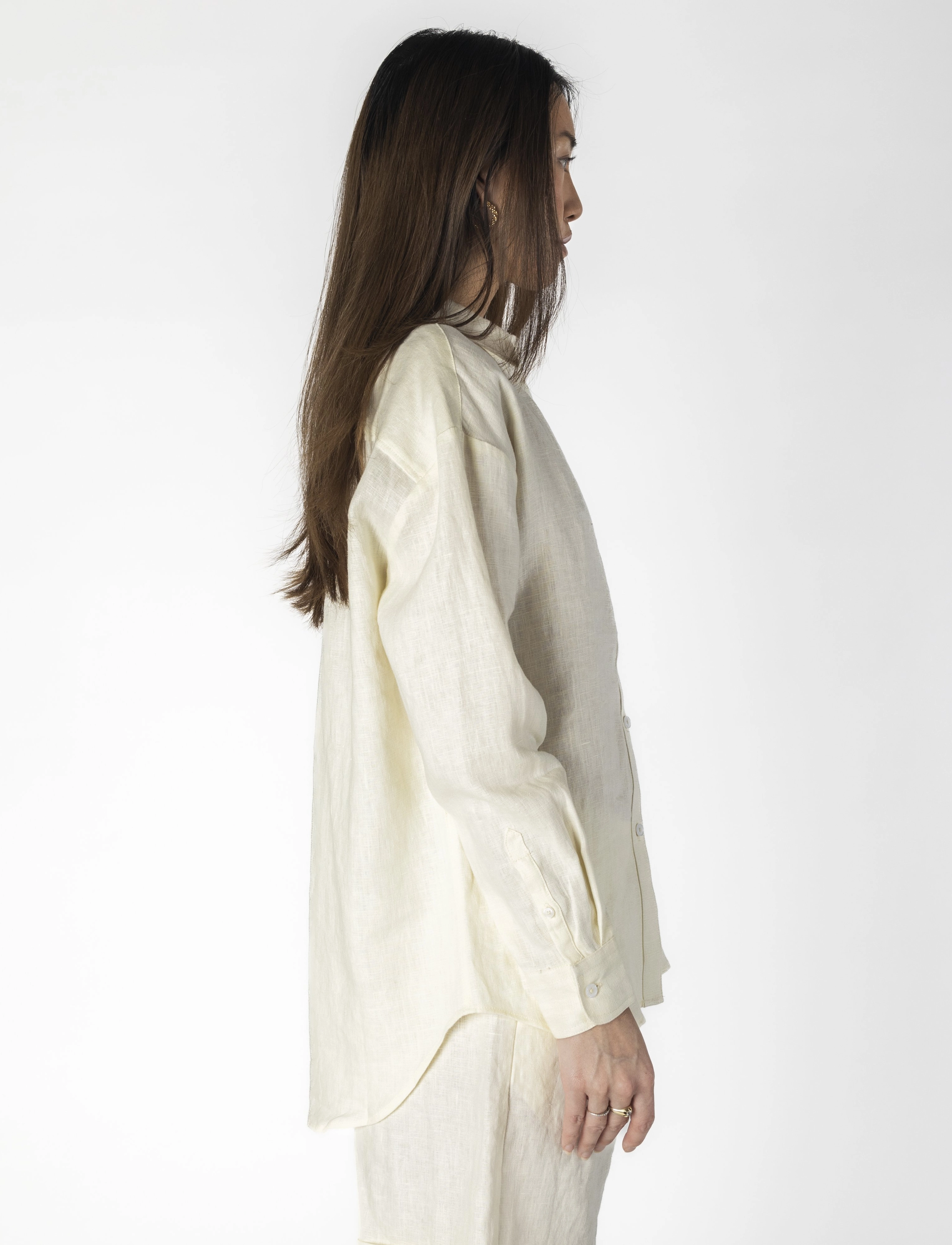 Creative Collective - Agnes oversized Linen Shirt - white - 5