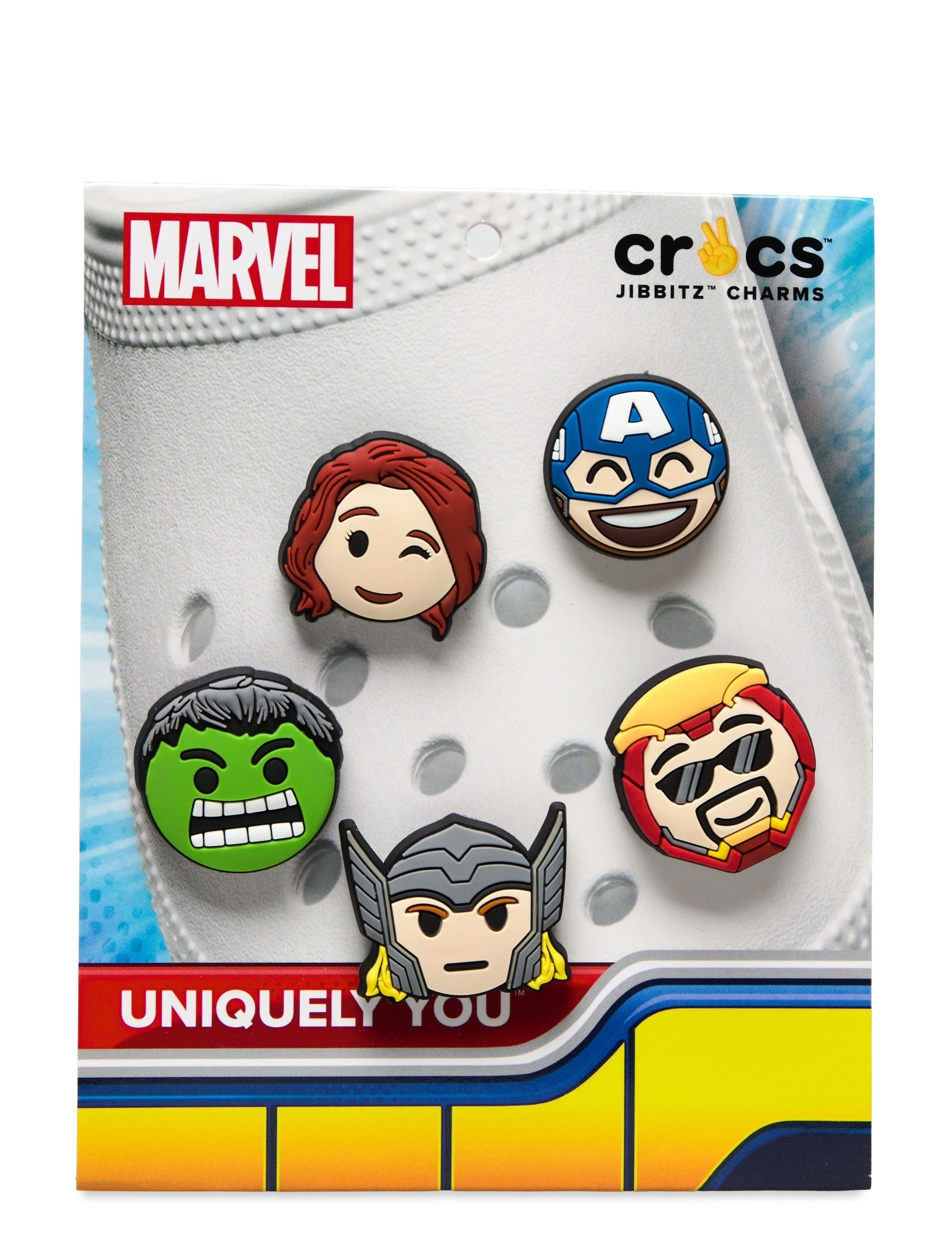Crocs Avengers Emojis 5 Pack, One Size, Schuhe, Mehrfarbig/gemustert - Shoe Accessories, Kinder
