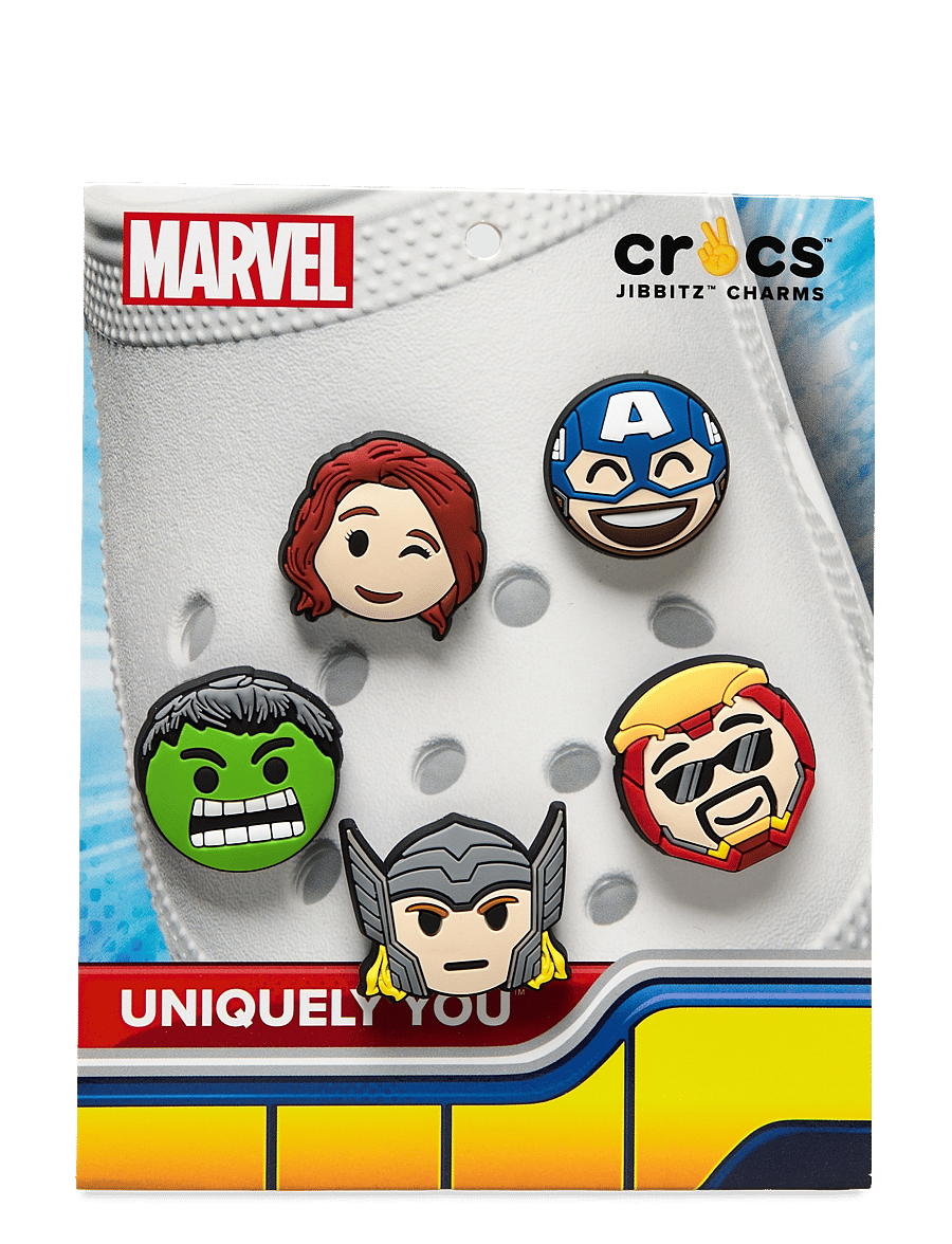 Crocs - Avengers Emojis 5 Pack - jalatsite tarvikud - white - 0