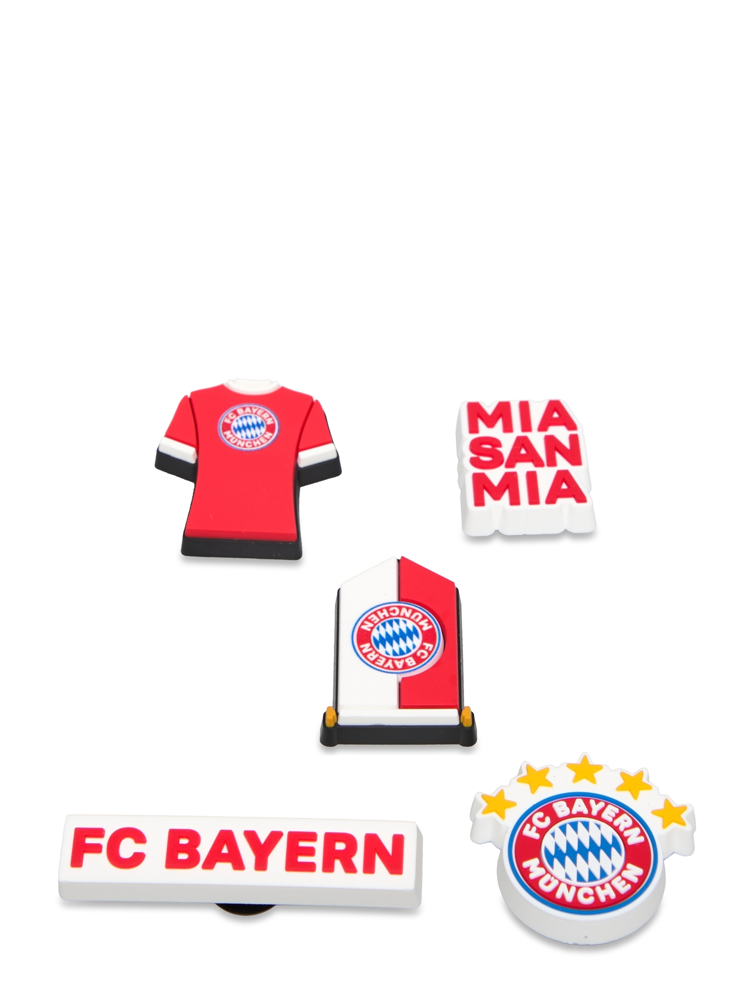Crocs Bayern Fc 5Pck, One Size, Schuhe, Mehrfarbig/gemustert - Shoe Accessories, Kinder