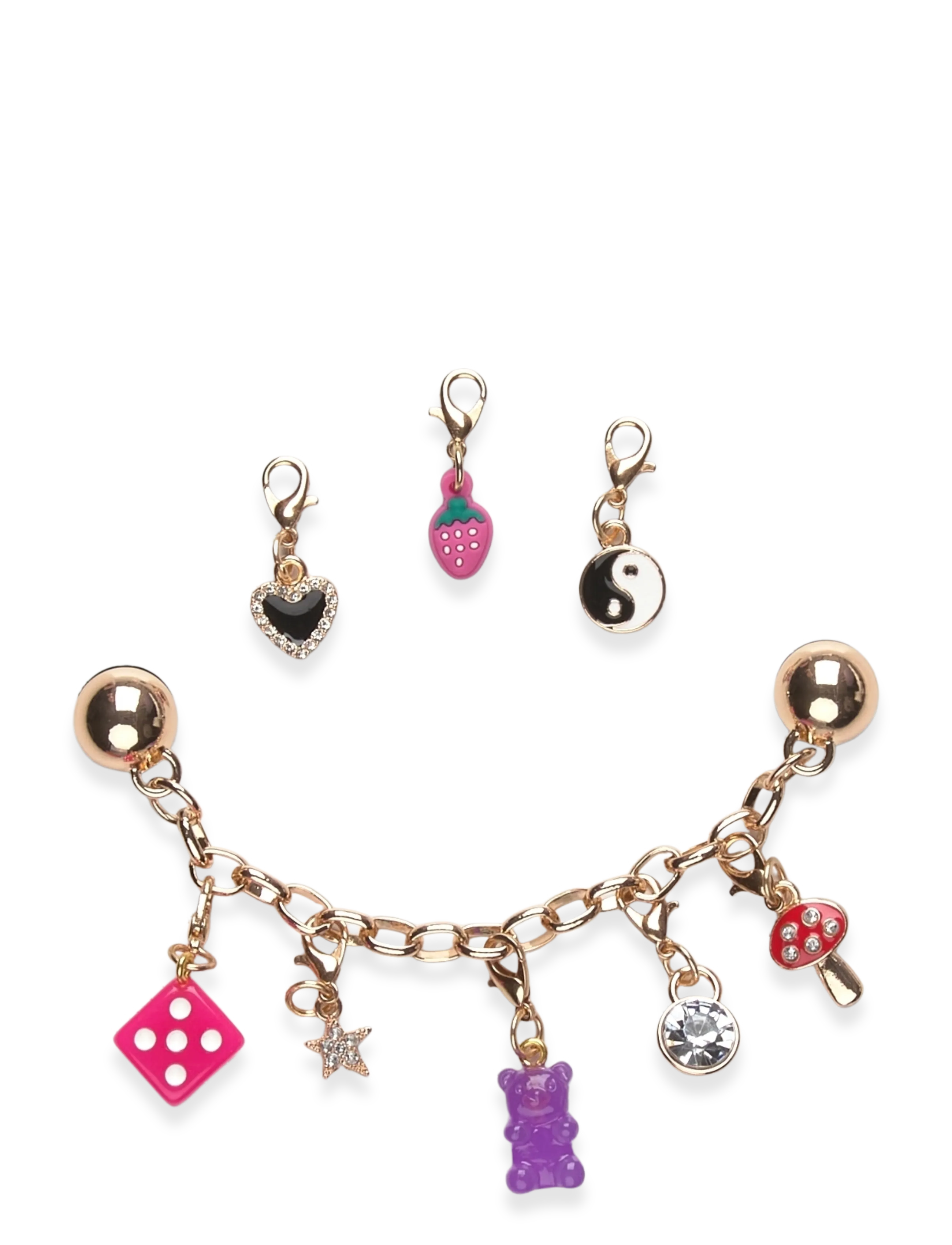 Crocs Custom Charm Chain 5 Pack - Uus - WHITE / pink/rose