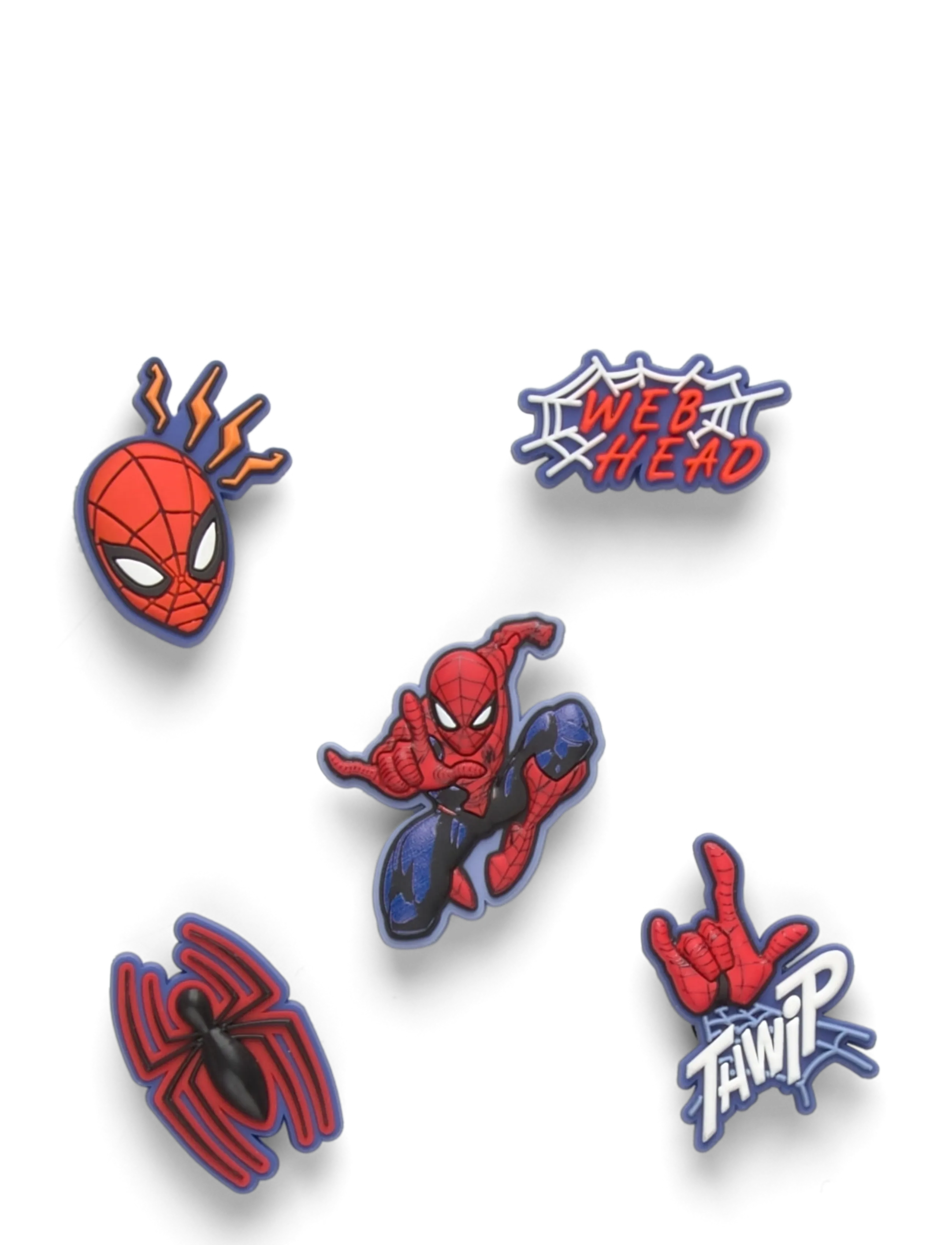 Crocs Spiderman 5Pck - Skoaccessoarer - WHITE / red