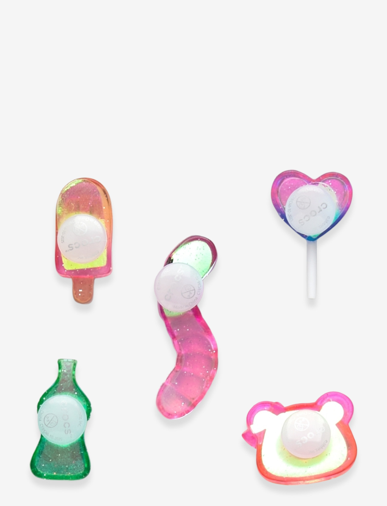 Crocs - Jelly Candy 5 Pack - skoaccessoarer - white - 1