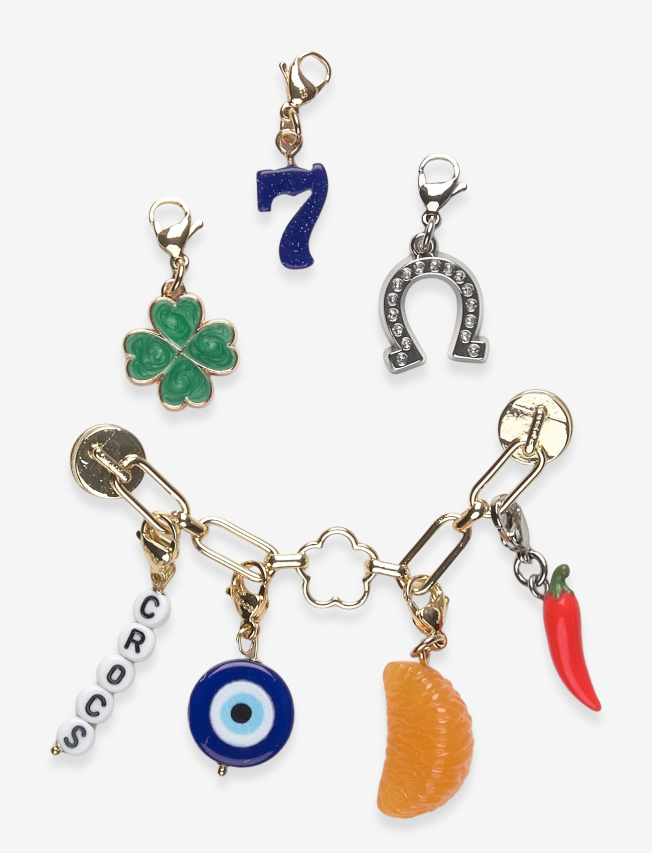 Crocs - Adjustable Charm Chain Lucky - vasaros pasiūlymai - white - 0