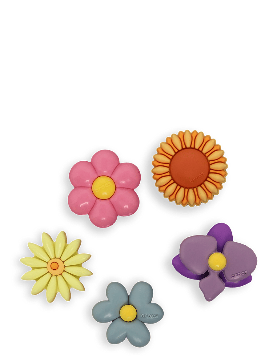 Crocs - Puffy Flowers 5 Pack - clogs - white - 0