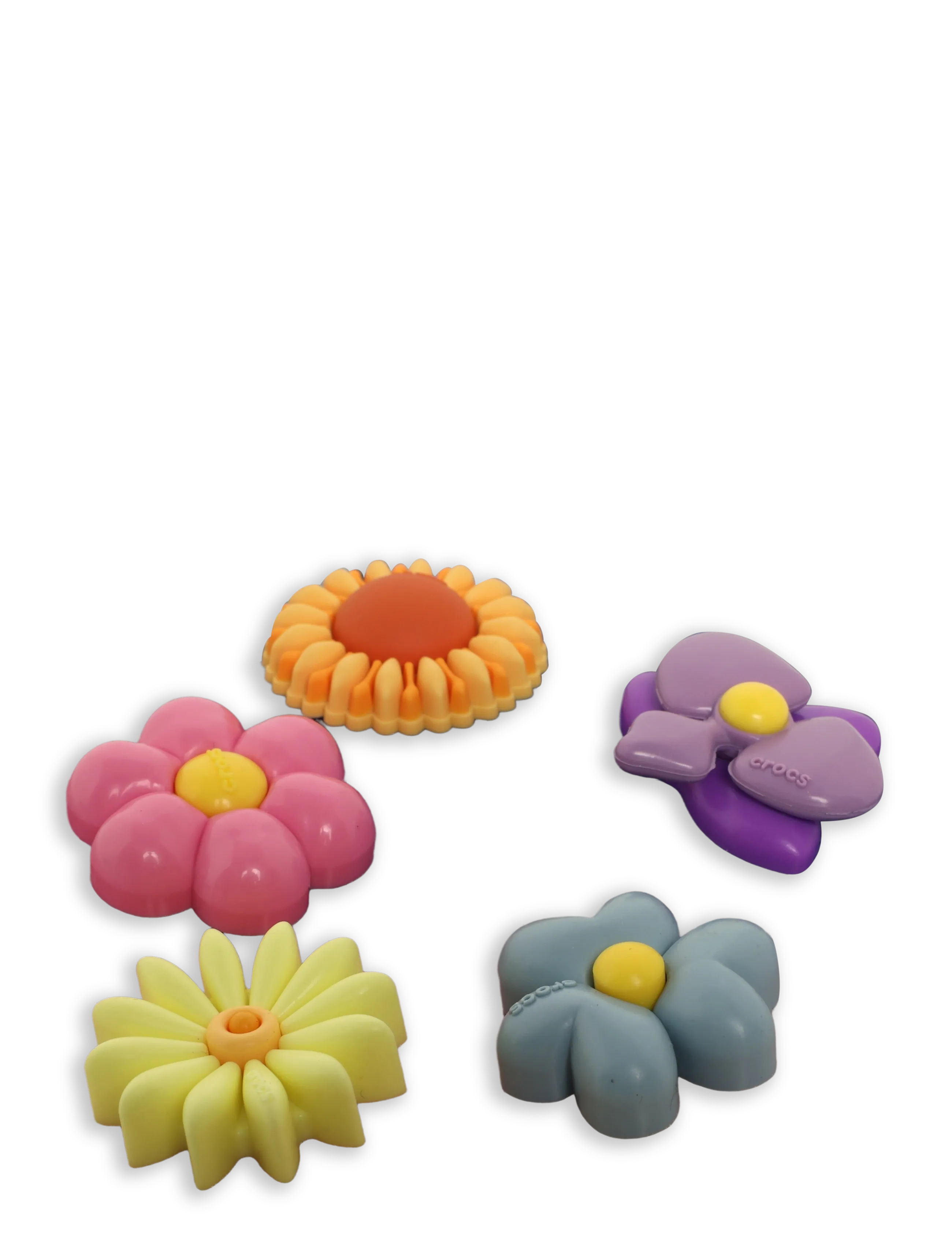 Crocs - Puffy Flowers 5 Pack - clogs - white - 2