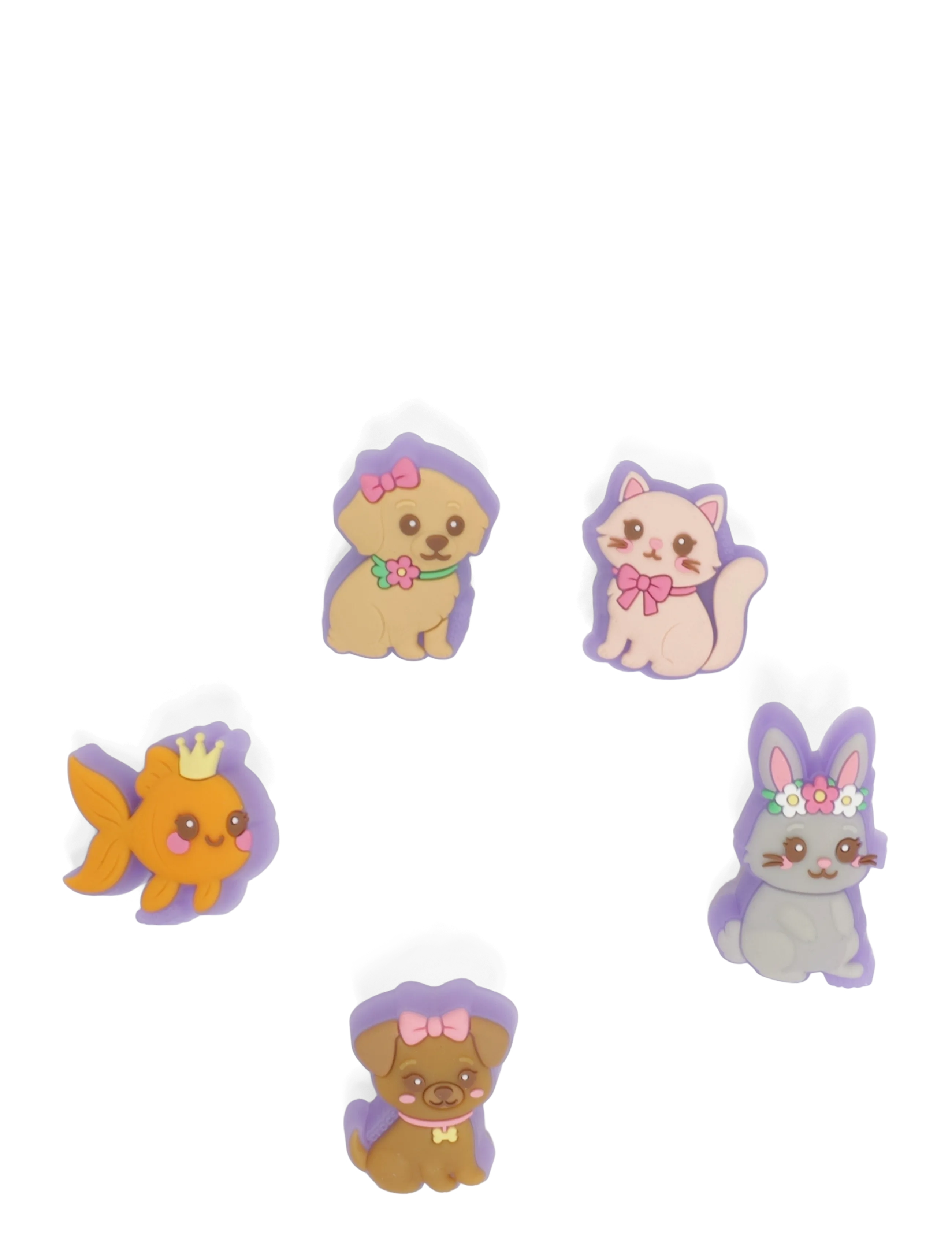 Crocs Lights Up Princess Pets 5 Pack - Schuhe - WHITE / multi