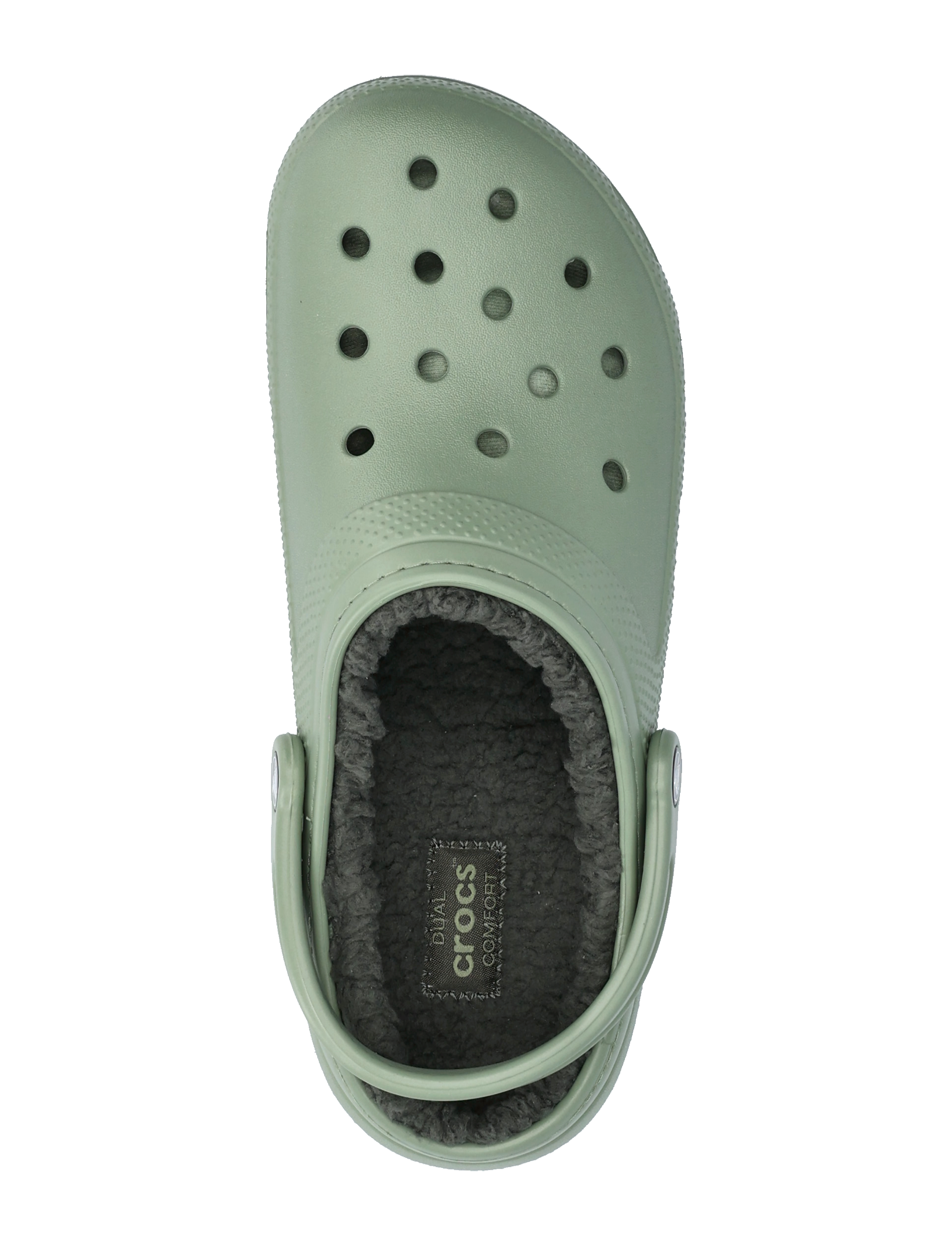 Crocs - Classic Lined Clog - flache pantoletten - moss/multi - 3