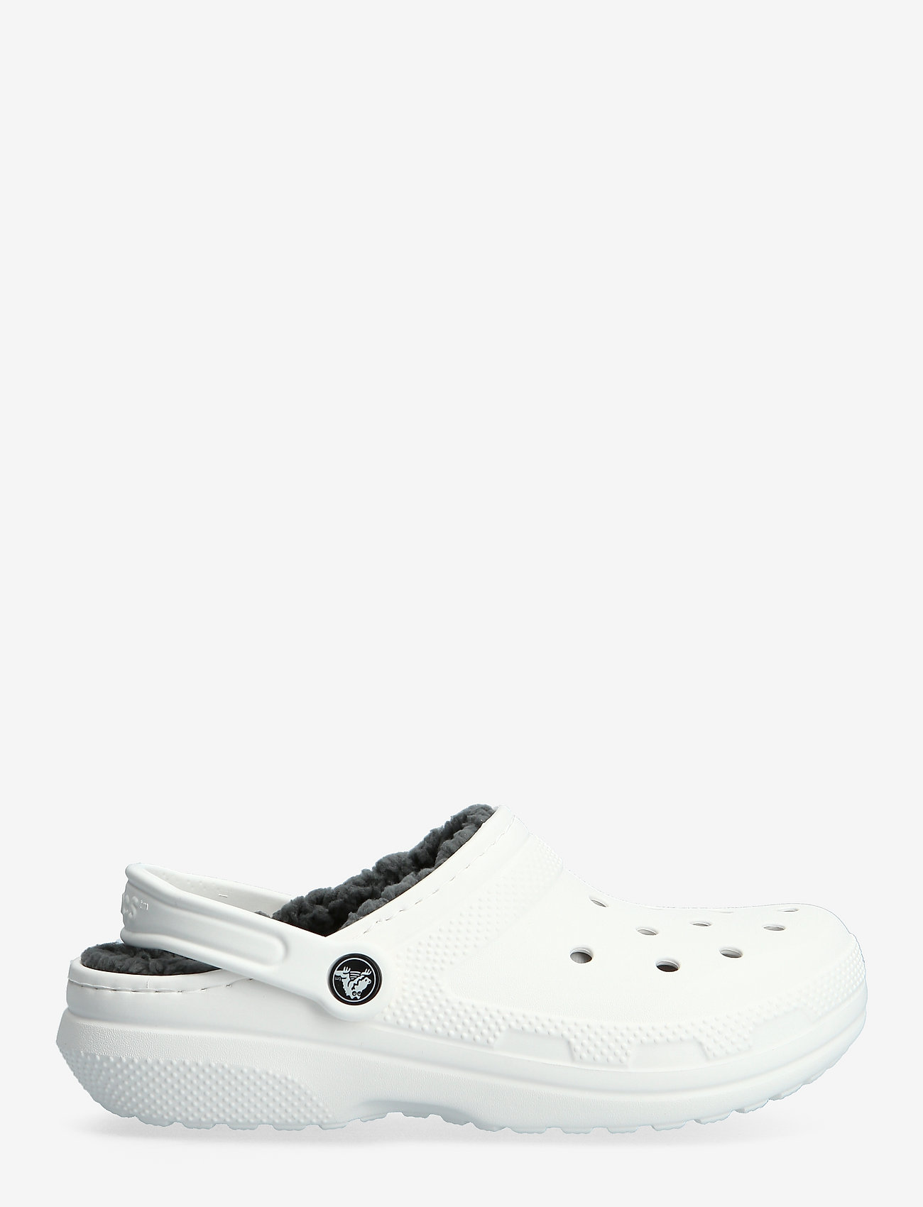 Crocs - Classic Lined Clog - kontsata muula-stiilid jalanõud - white/grey - 1