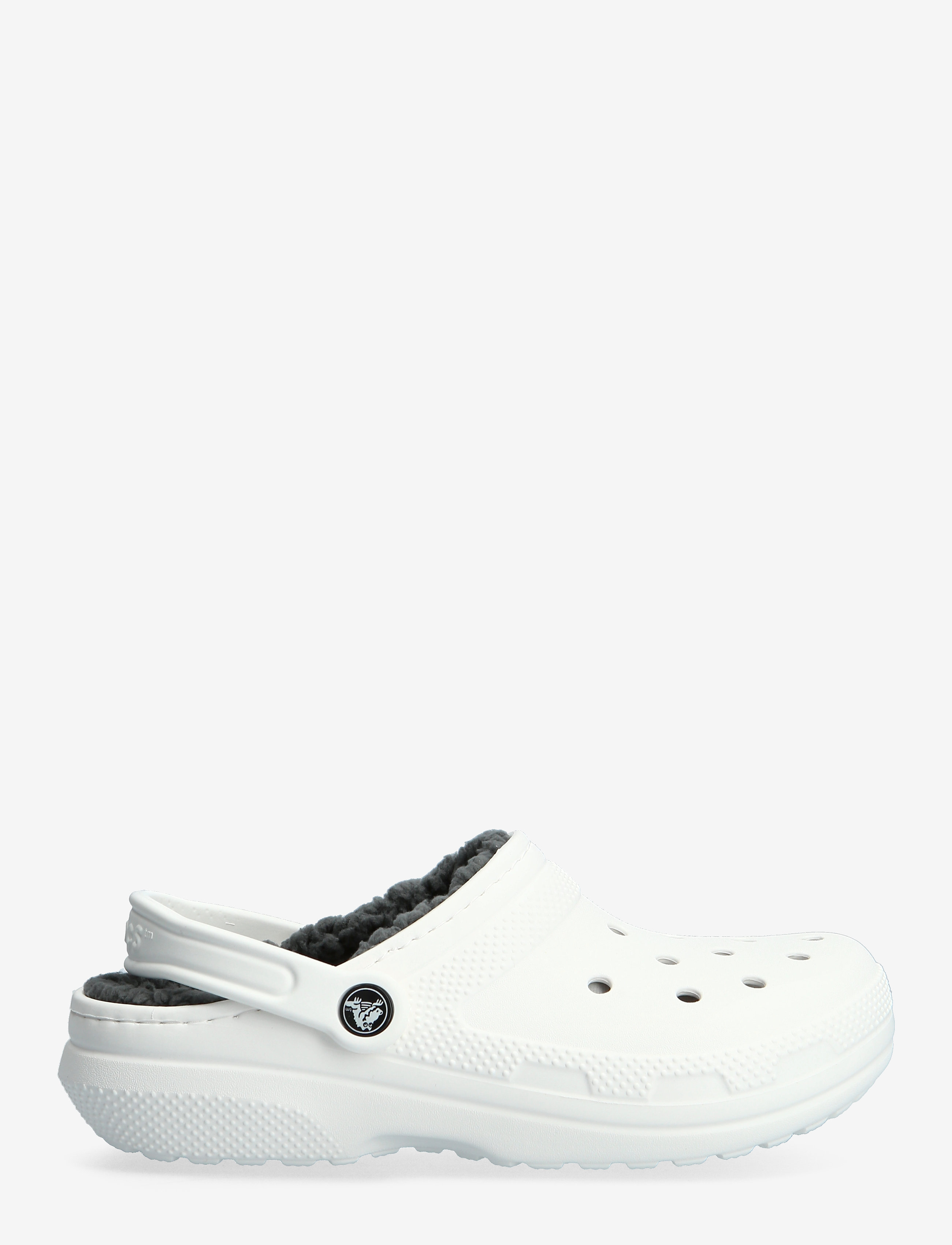 Crocs - Classic Lined Clog - flache pantoletten - white/grey - 1