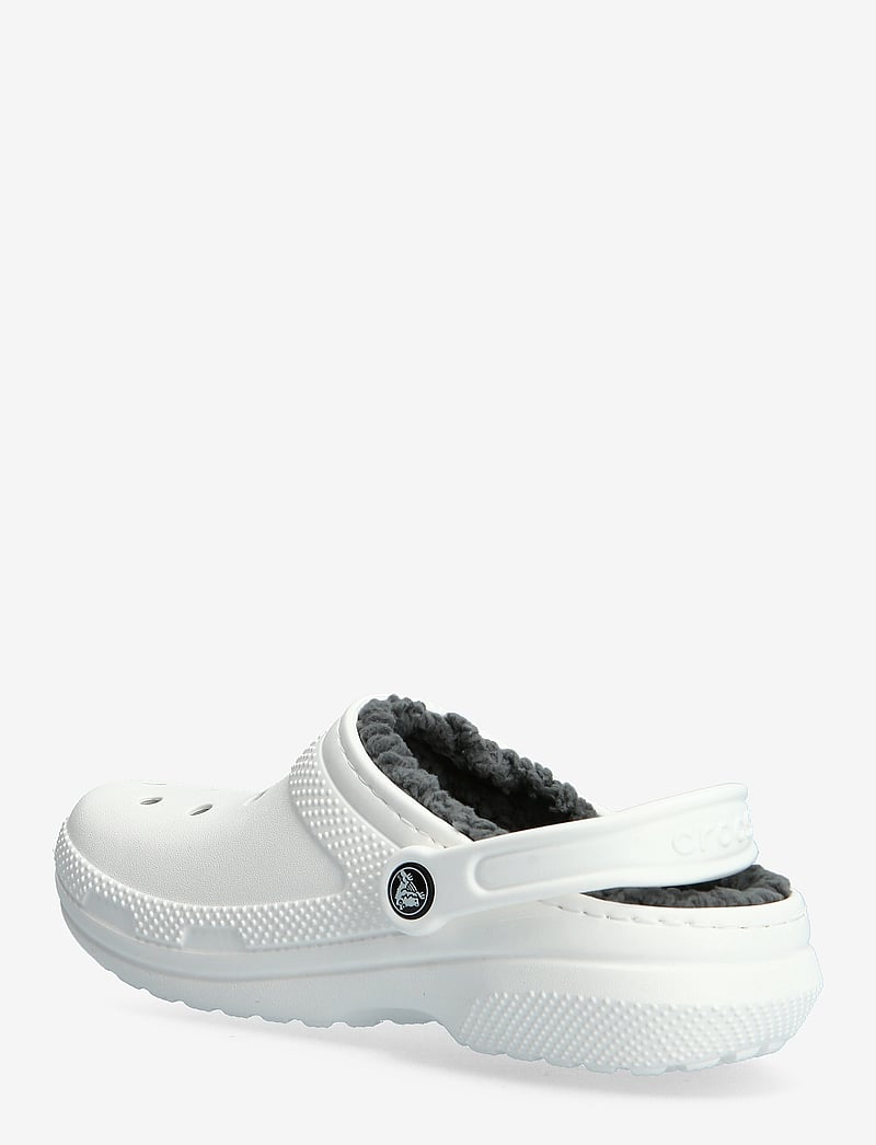 Crocs - Classic Lined Clog - tasapohjaiset pistokkaat - white/grey - 2