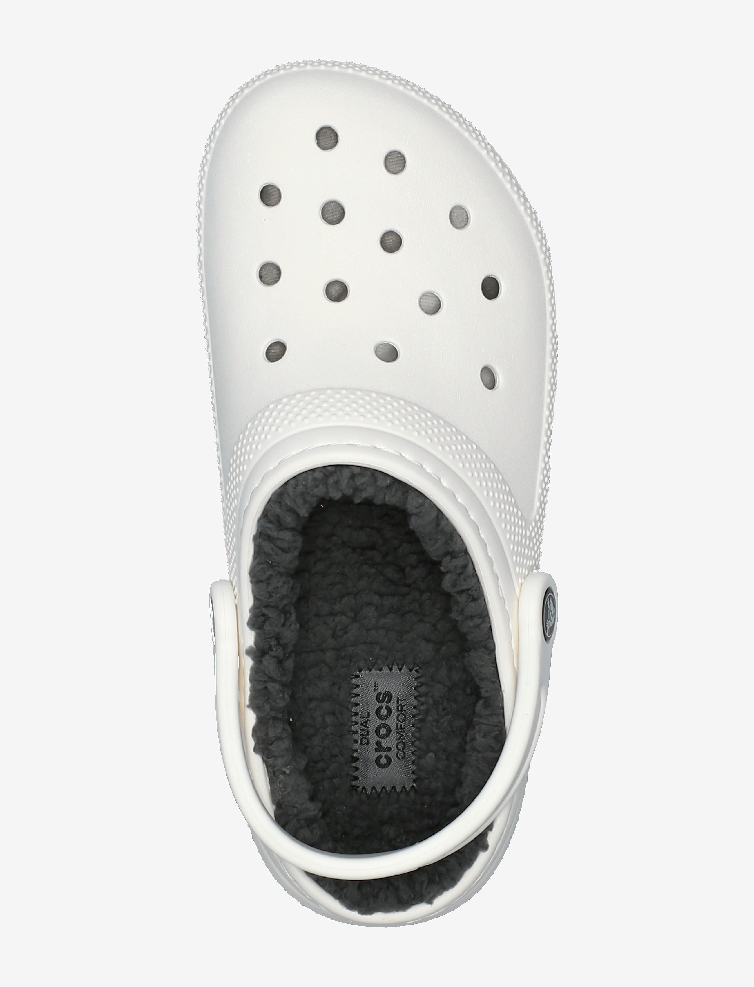Crocs - Classic Lined Clog - flache pantoletten - white/grey - 3