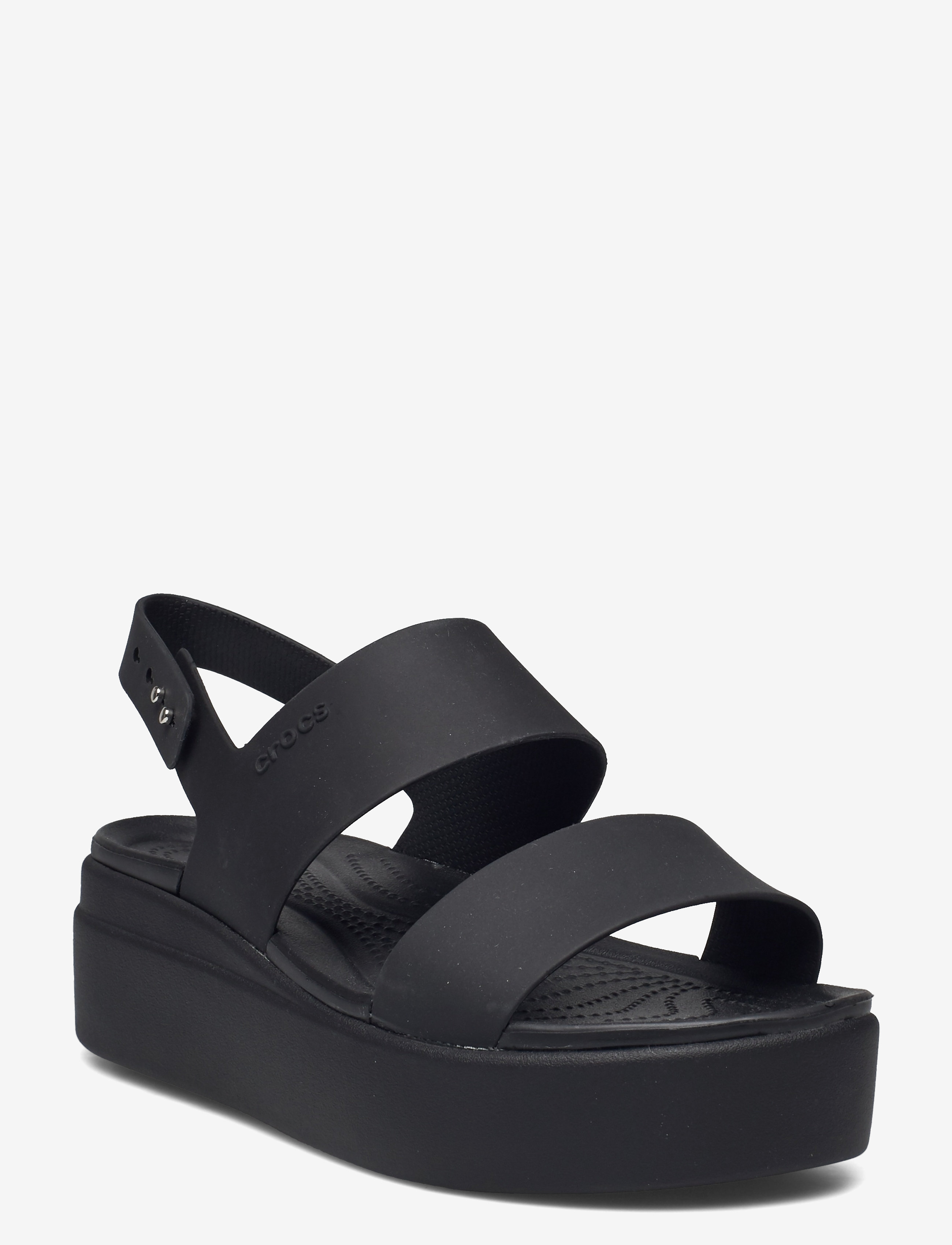 Crocs Brooklyn Low Wedge - Sko - BLACK/BLACK / black