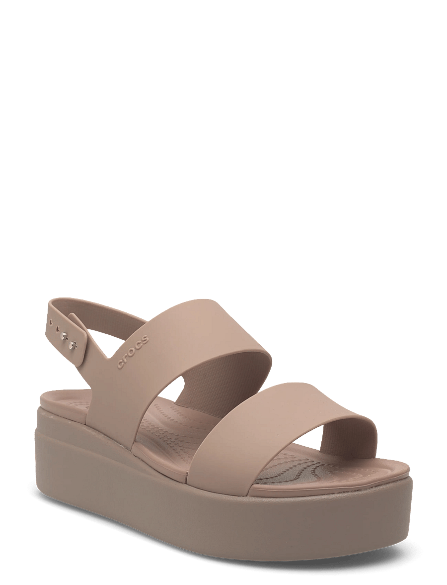 Crocs - Brooklyn Low Wedge - platåsandaler - latte/mushroom - 0