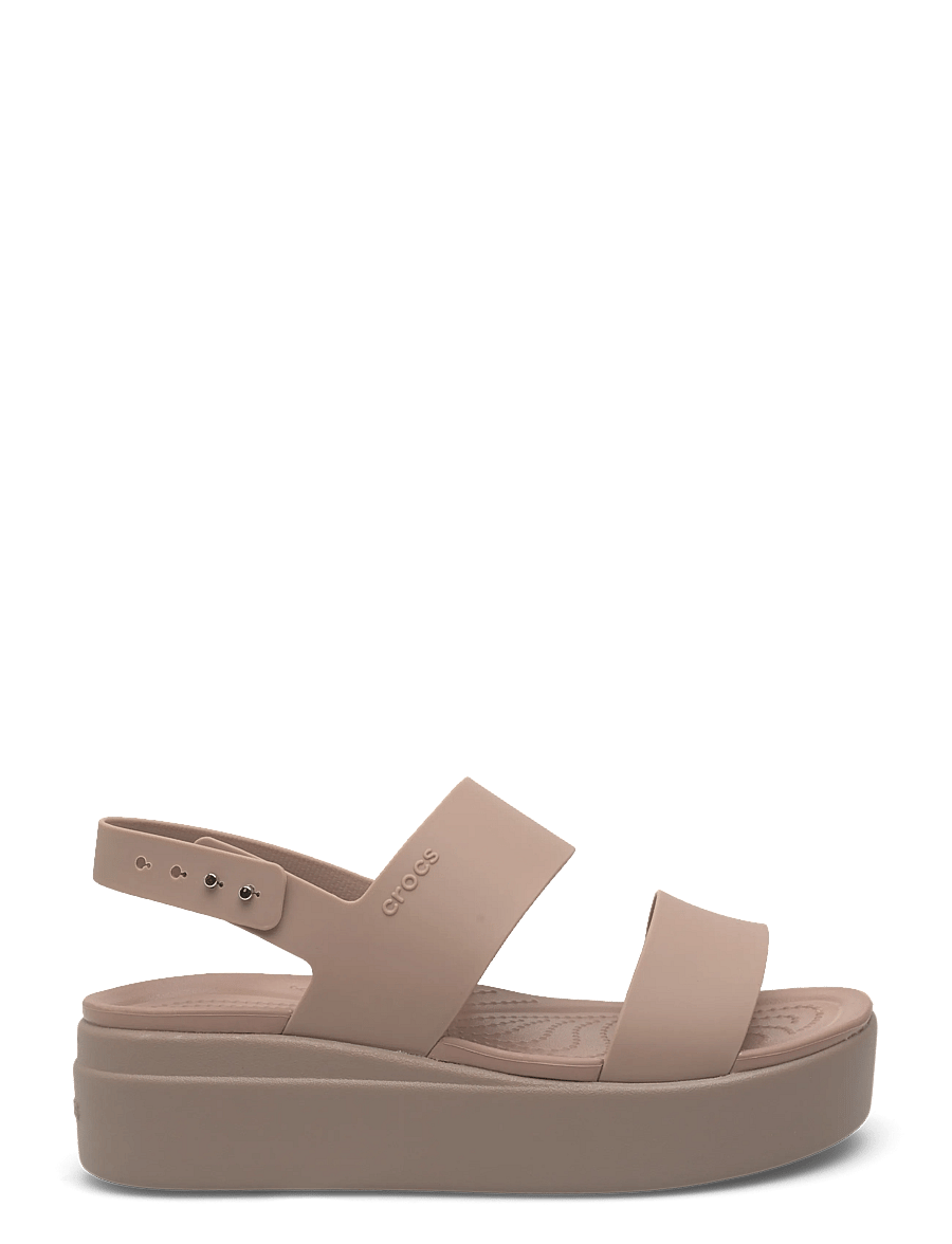 Crocs - Brooklyn Low Wedge - platåsandaler - latte/mushroom - 1
