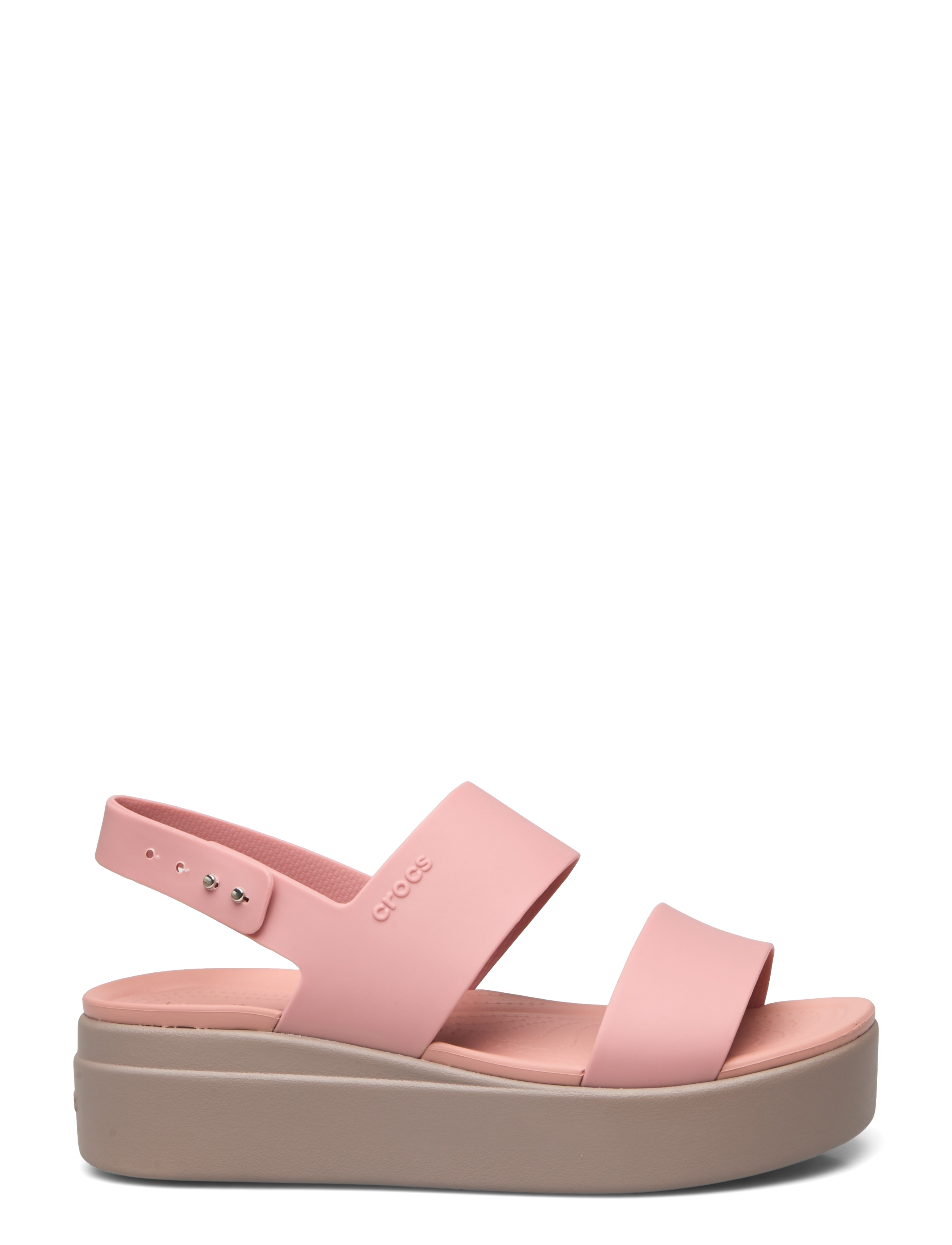 Crocs - Brooklyn Low Wedge - ballīšu apģērbs par outlet cenām - pale blush/mushroom - 1