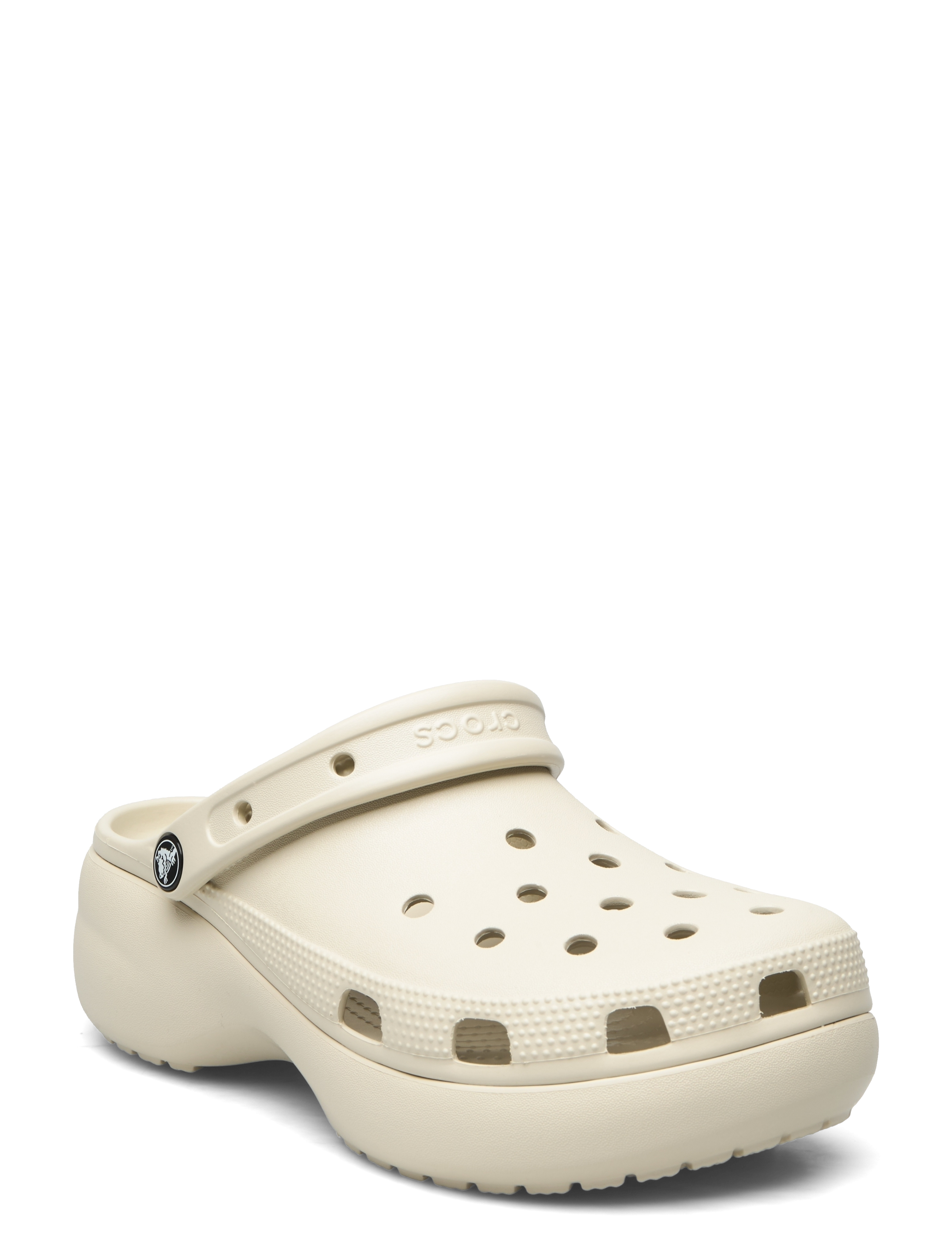 Crocs Classic Platform Clog W, 41/42, Schuhe, Beige - Clogs, Frauen