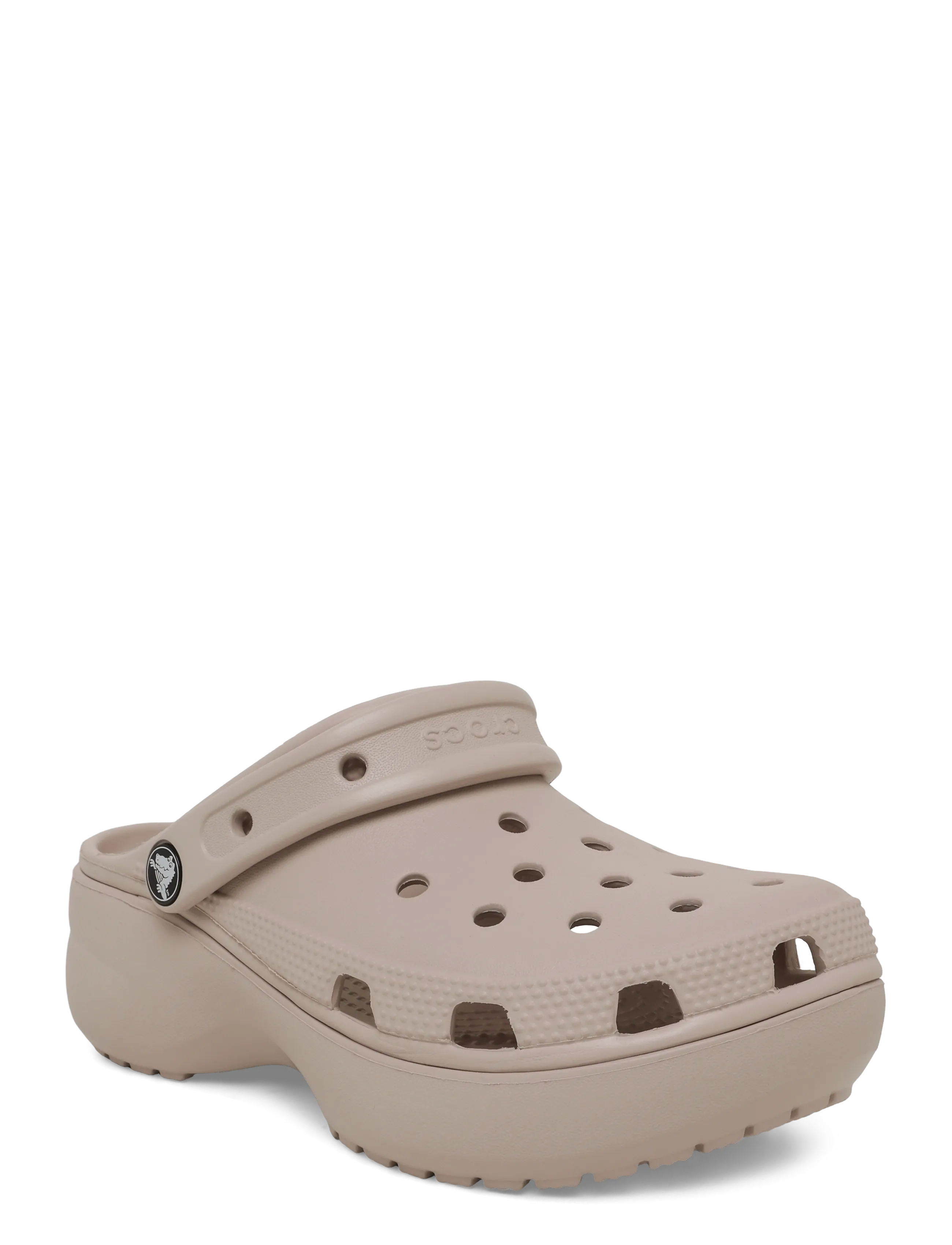 Crocs Classic Platform Clog W, 36/37, Schuhe, Beige - Clogs, Frauen