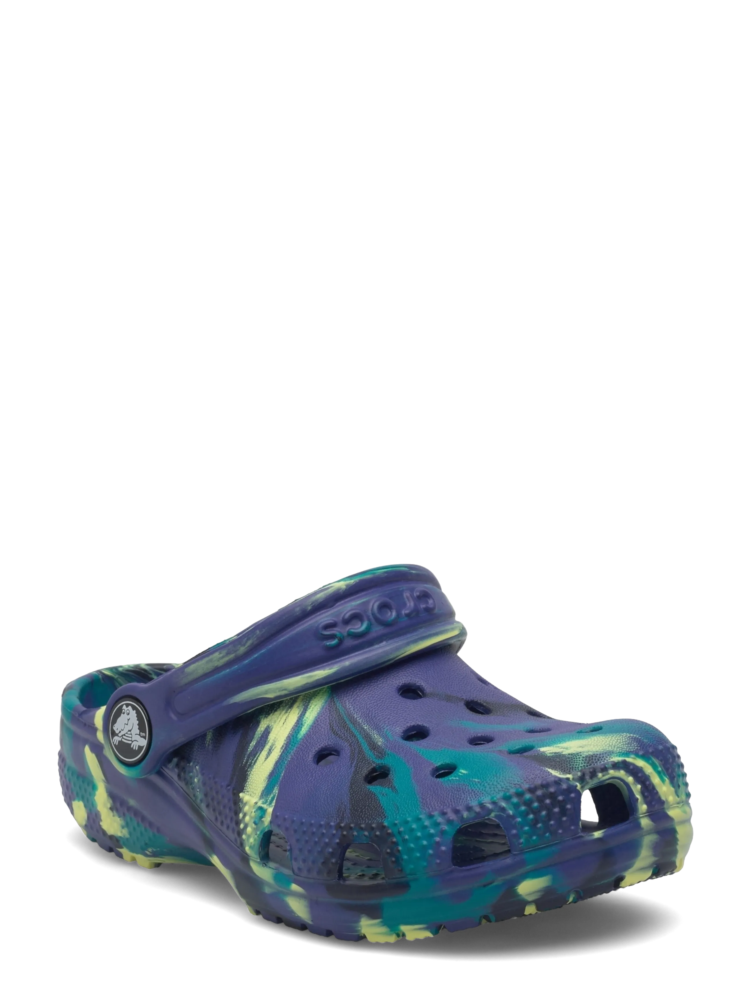 Crocs Classic Marbled Clog T - Kinder 23-34 - NAVY/TURBO TEAL / blue