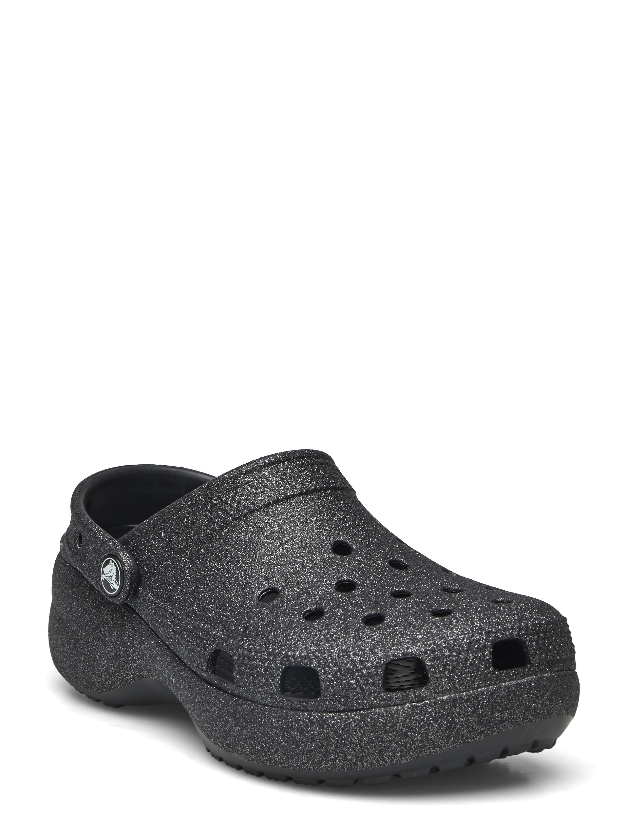 Crocs Classic Platform Glitter Clogw, 36/37, Schuhe, Schwarz - Clogs, Frauen