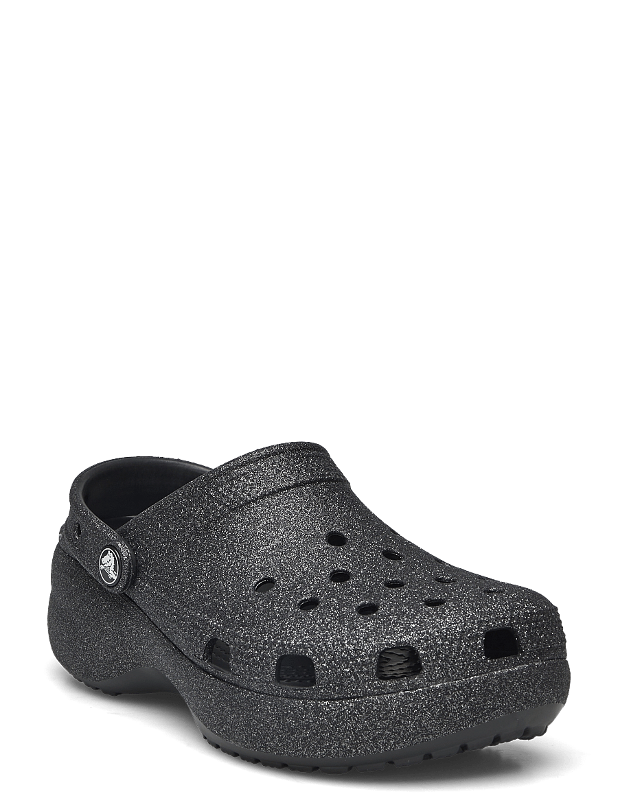 Crocs - Classic Platform Glitter ClogW - sandały na platformie - black - 0