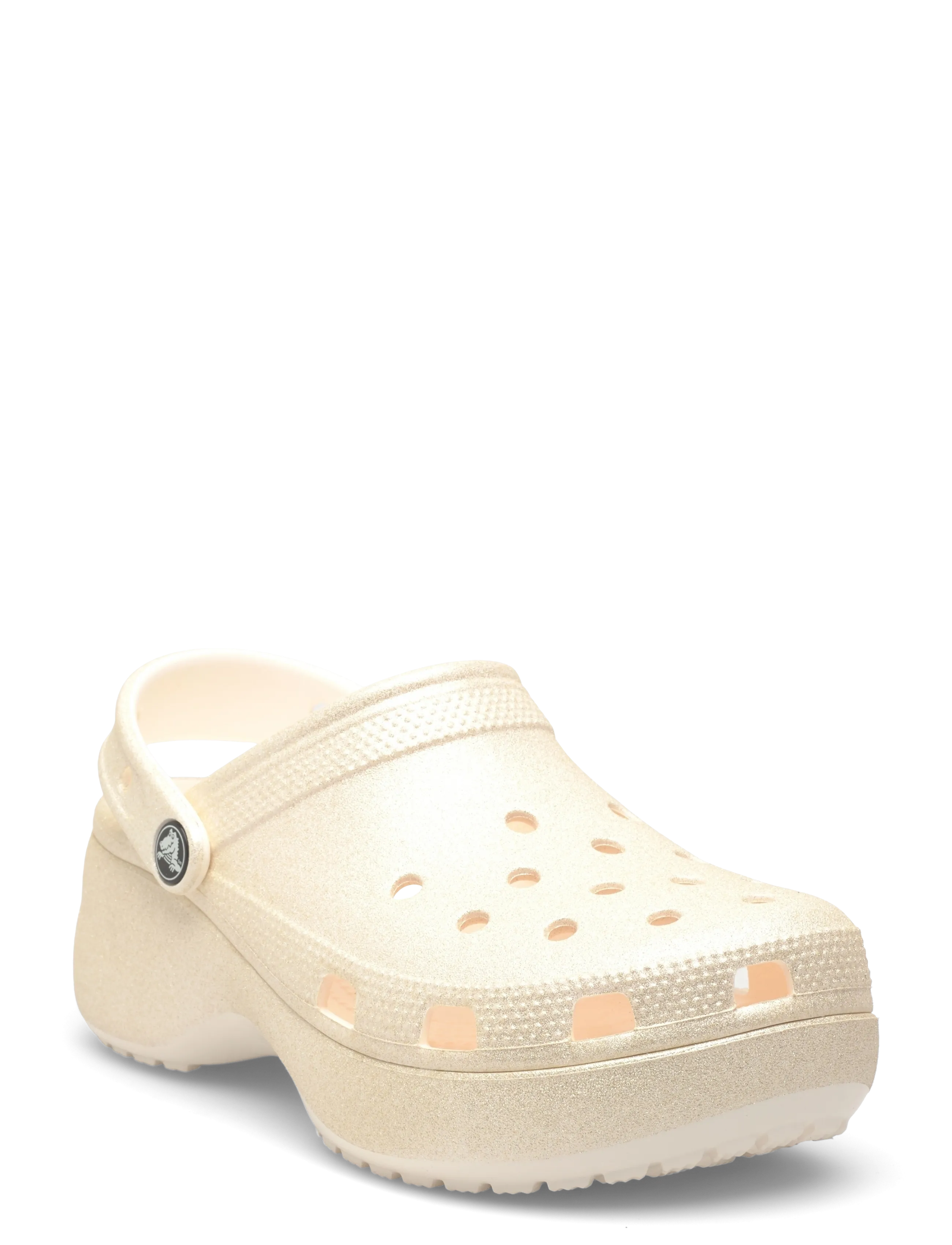 Crocs Classic Platform Glitter Clogw, 41/42, Schuhe, Weiß - Clogs, Frauen