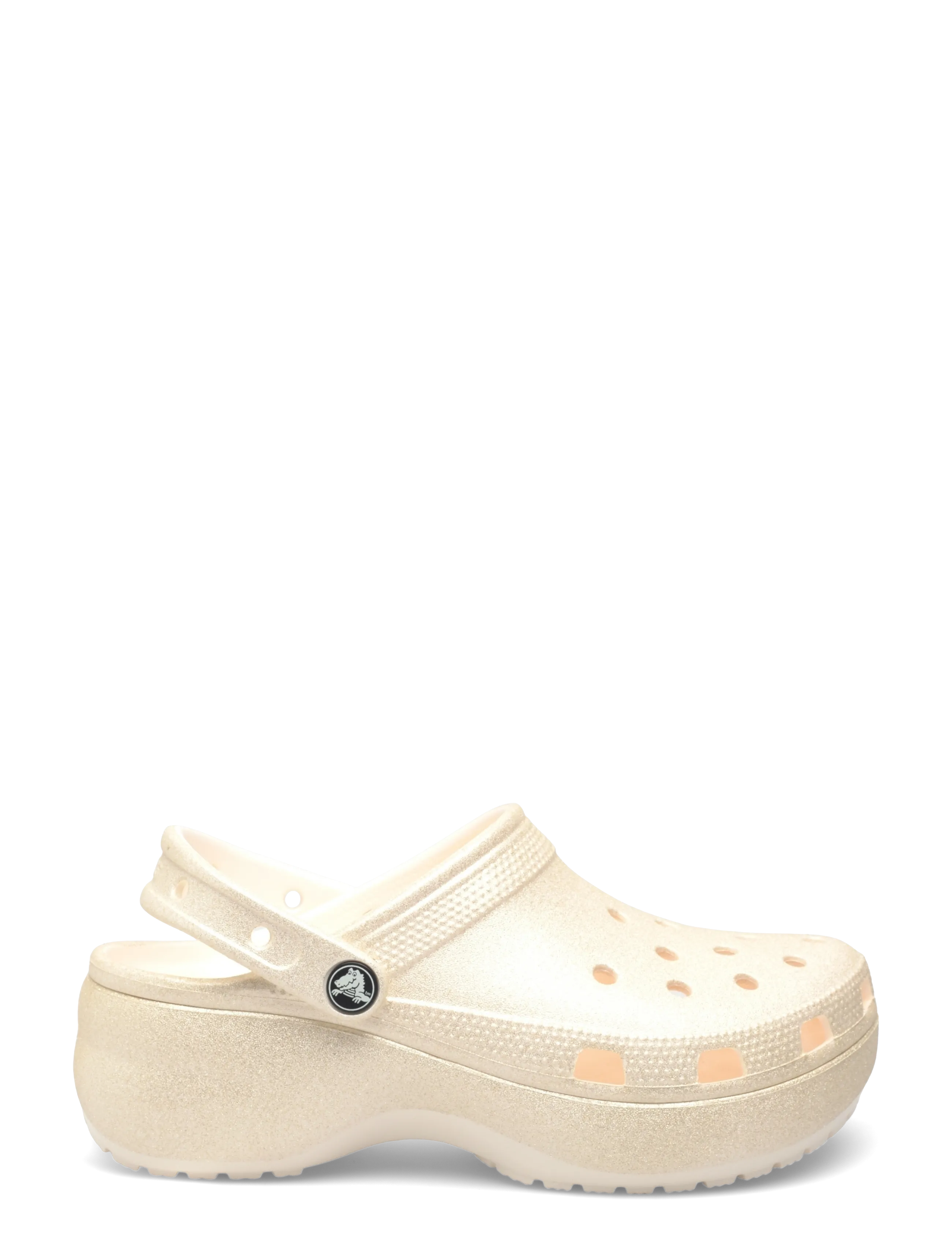 Crocs - Classic Platform Glitter ClogW - plateau-sandalen - chalk - 1
