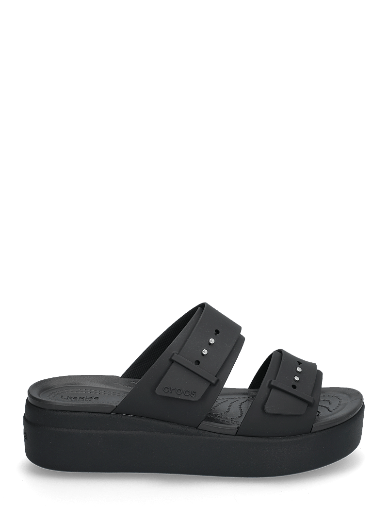 Crocs - Brooklyn Buckle LowWdg - matalat sandaalit - black - 1